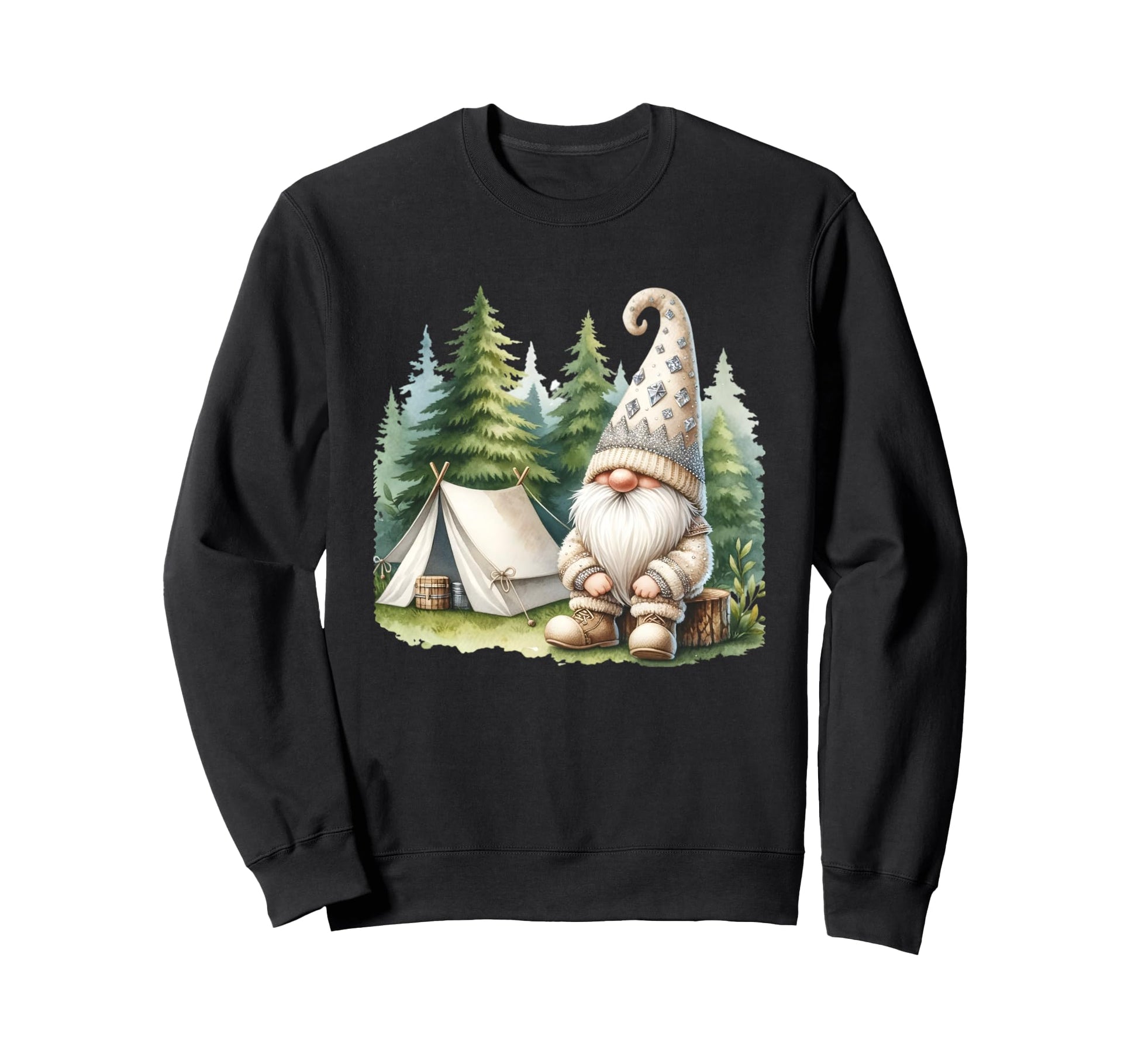 Camping Dad Gnome Tent Nature Lover Sweatshirt - Unique Graphic Men Women - T-Shirt, Sweatshirt, Hoodie