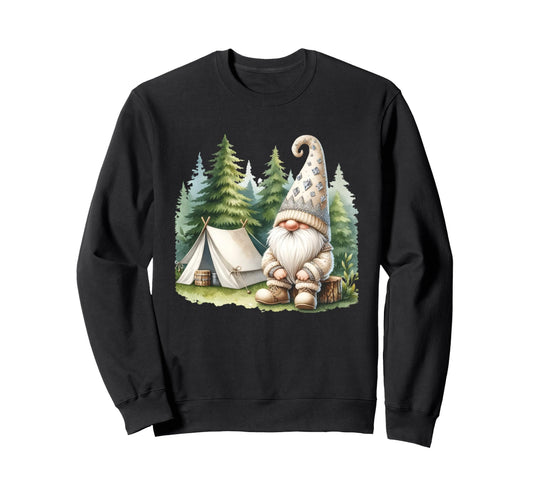 Camping Dad Gnome Tent Nature Lover Sweatshirt - Unique Graphic Men Women - T-Shirt, Sweatshirt, Hoodie