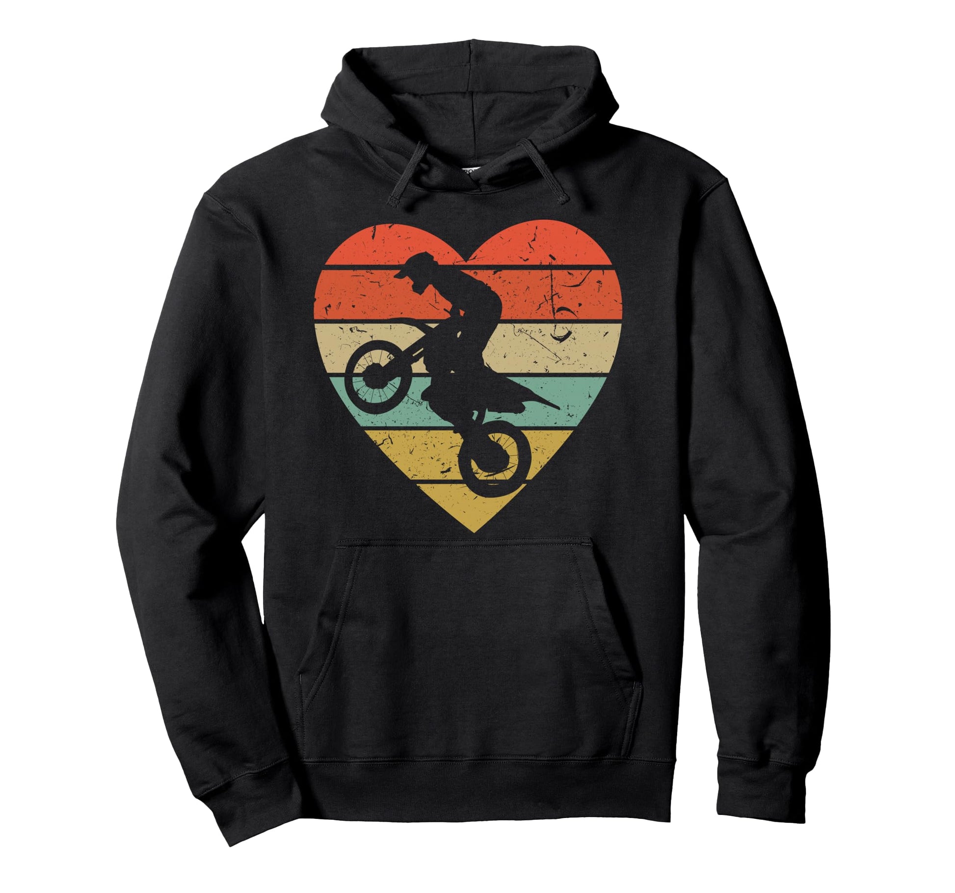 Supercross Motocross Biker Heart Hoodie - Aesthetic Graphic for Adults - T-Shirt, Sweatshirt, Hoodie