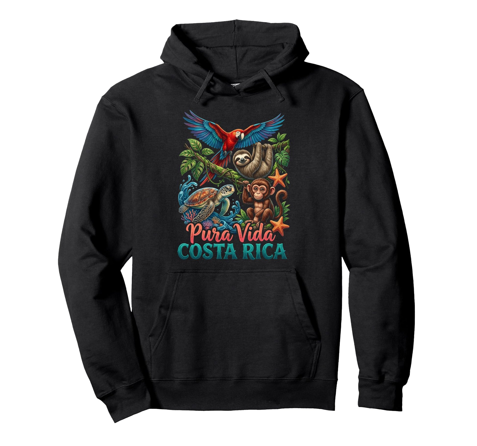 Costa Rican Monkey Vacation Tropical Hoodie - Unique Graphic for Adults - T-Shirt, Sweatshirt, Hoodie