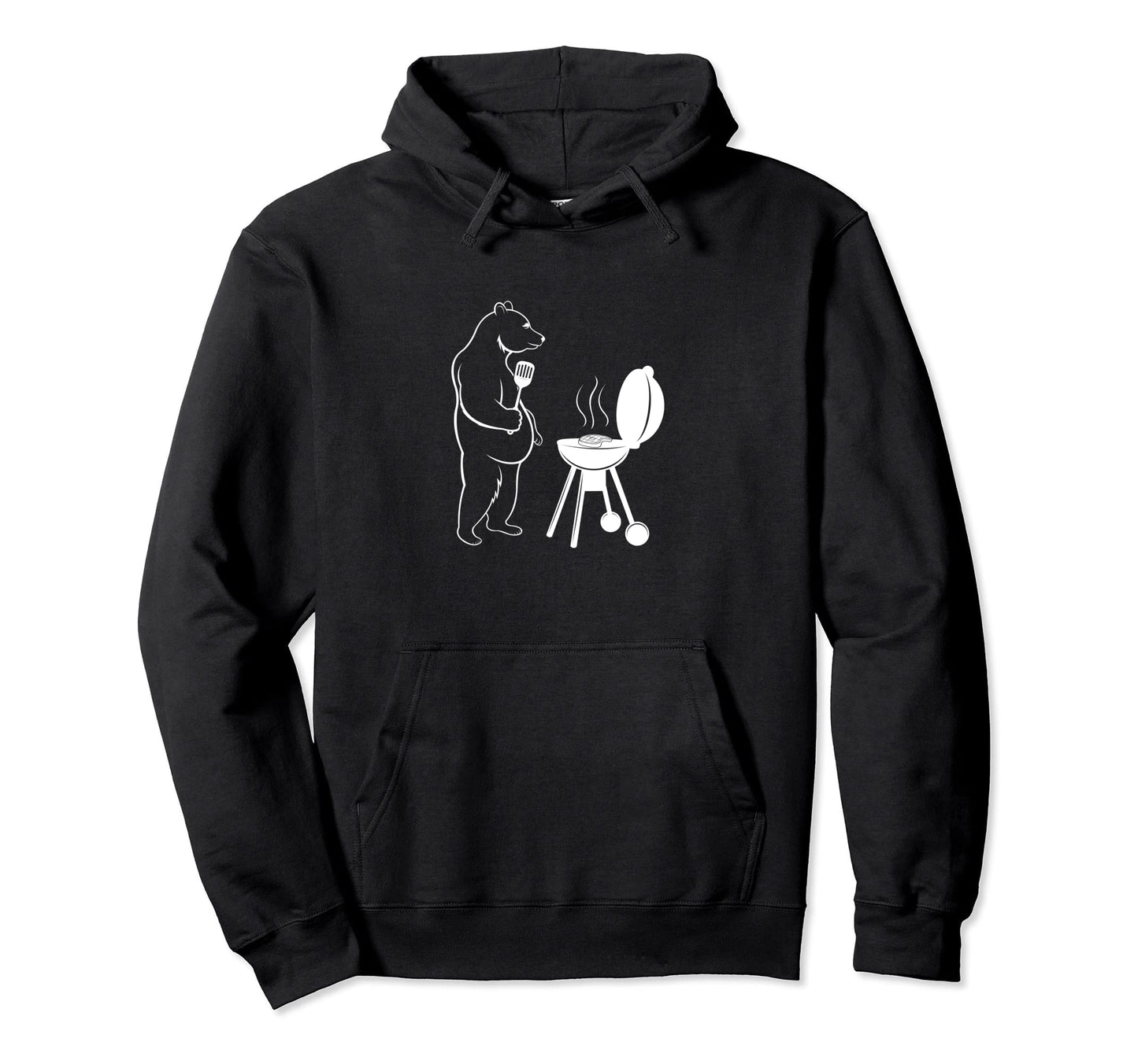 Wildlife Grizzly Grilling Adventures Hoodie - Novelty Apparel for Adults - T-Shirt, Sweatshirt, Hoodie