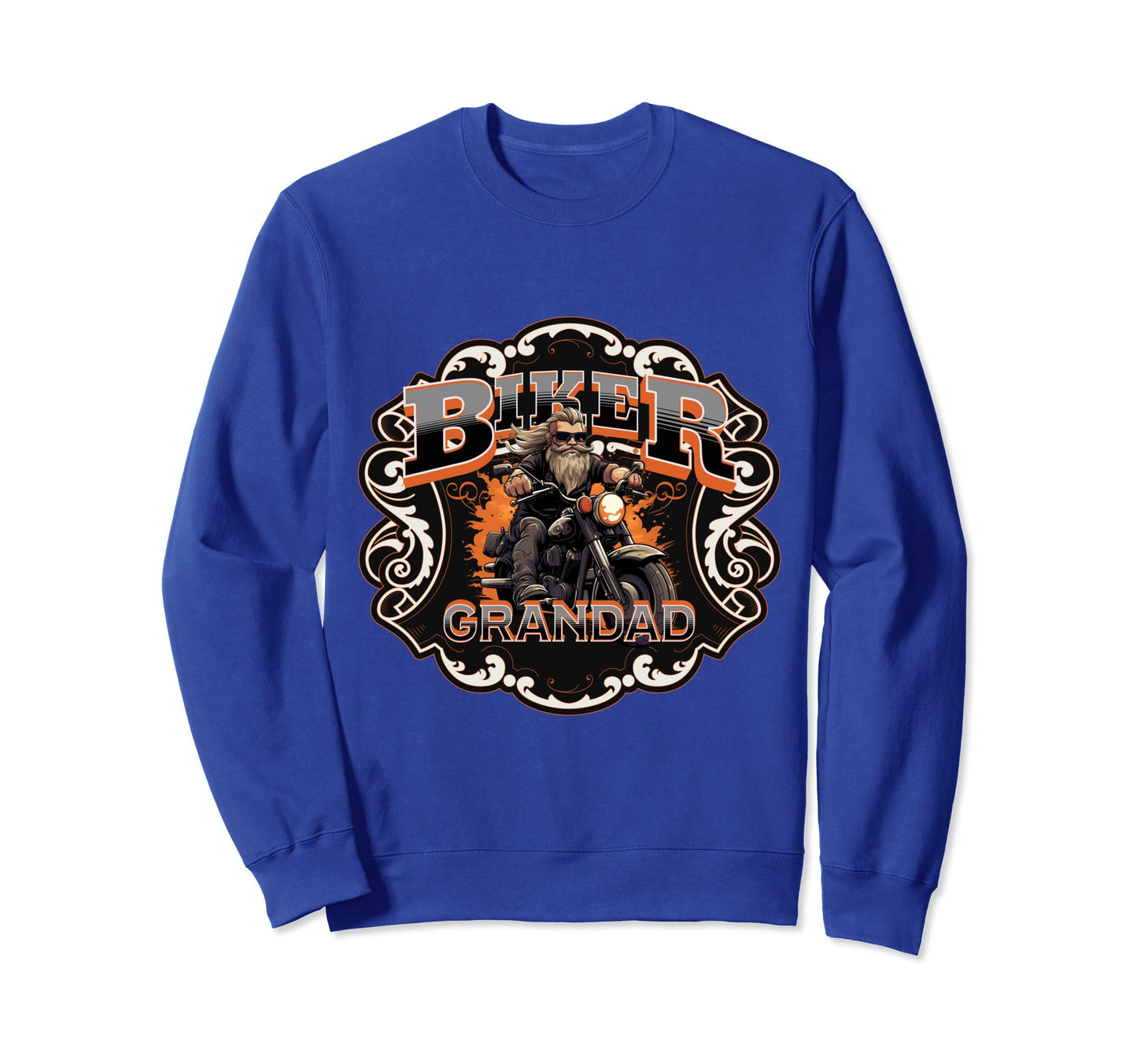Mens Motorbike Biker Grandpa Sweatshirt - Unique Graphic Men Women - T-Shirt, Sweatshirt, Hoodie