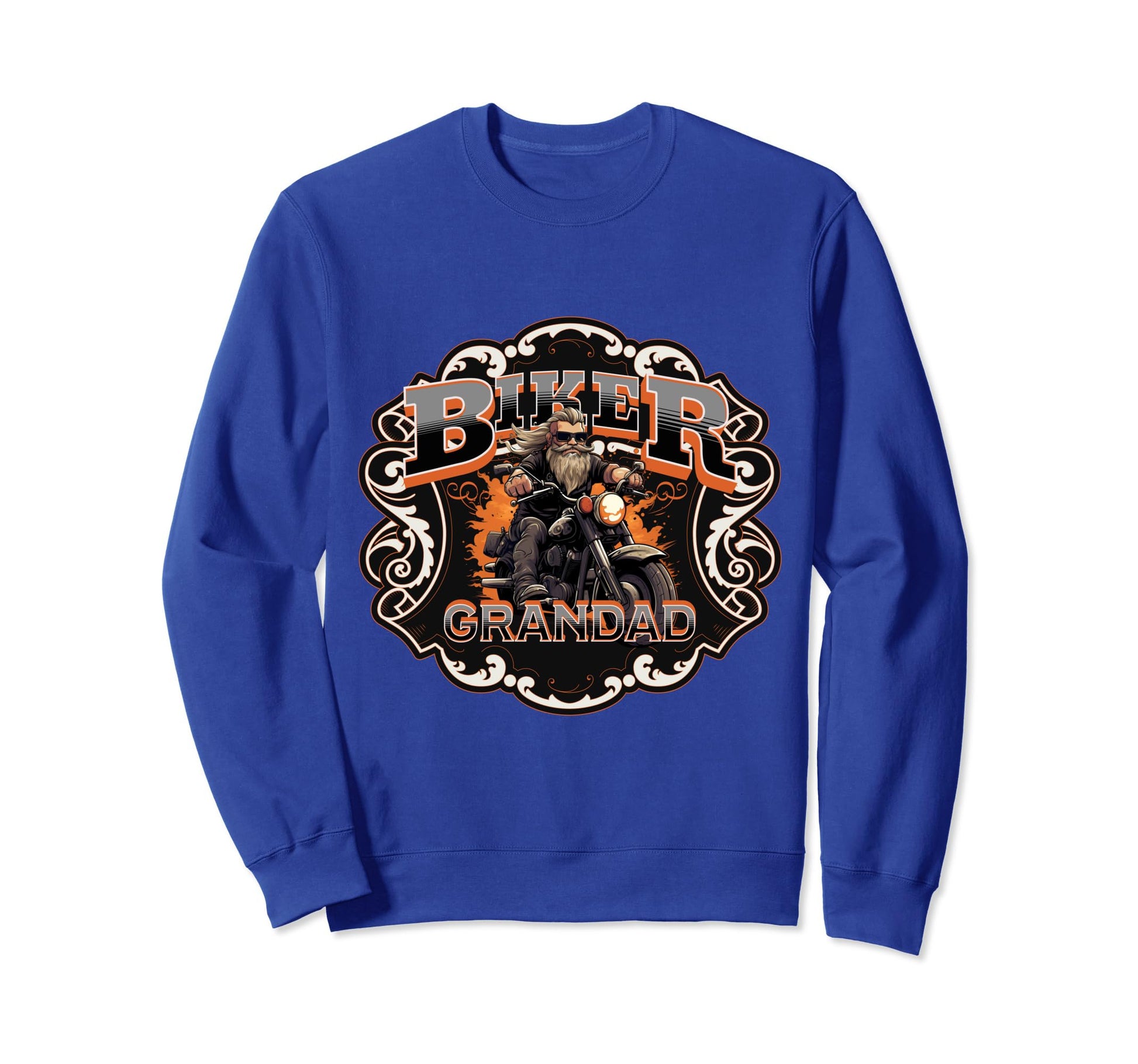 Mens Motorbike Biker Grandpa Sweatshirt - Unique Graphic Men Women - T-Shirt, Sweatshirt, Hoodie