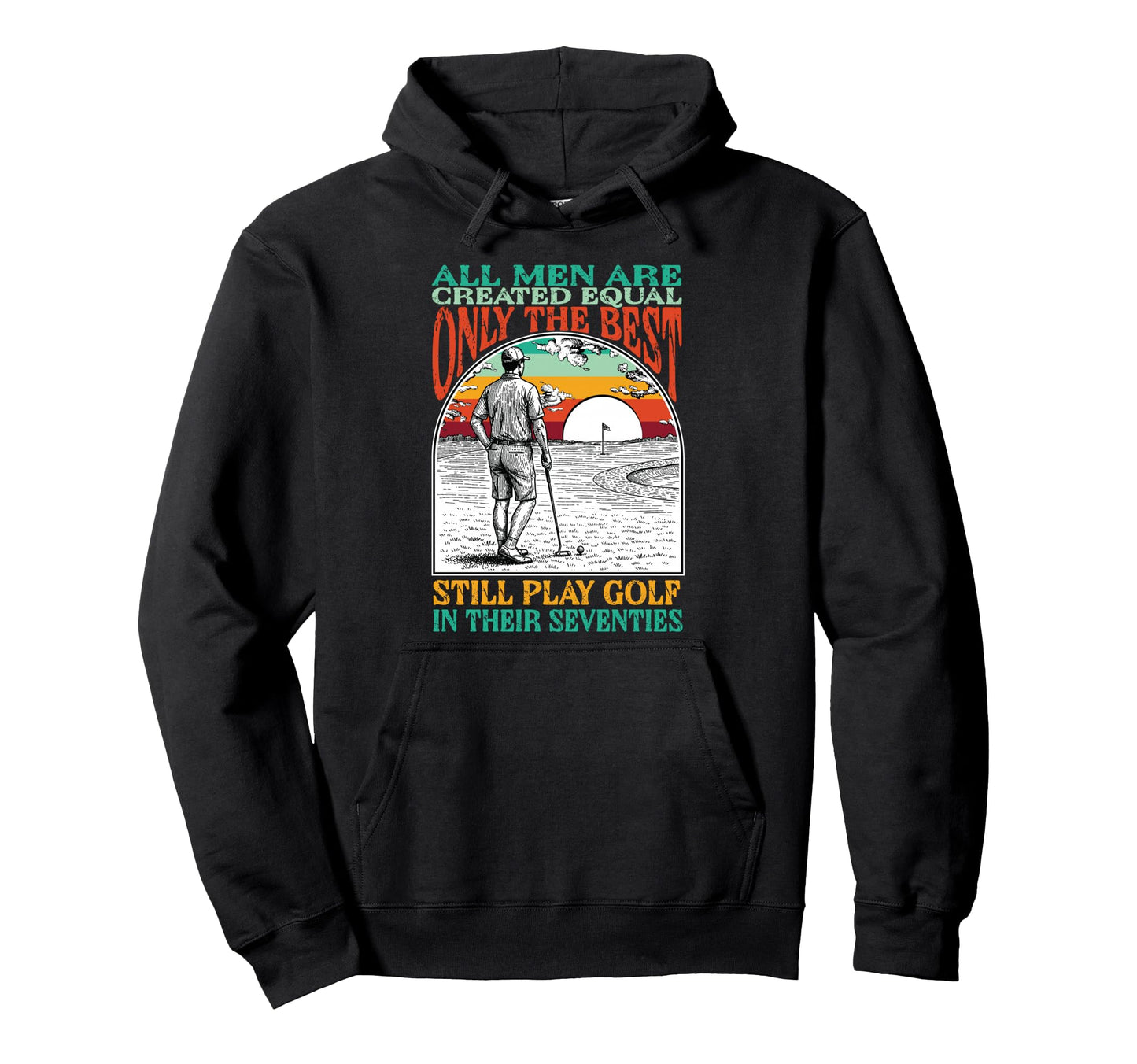 Funny 70Th Birthday Golf Dad Play Hoodie - Aesthetic Graphic Unisex - T-Shirt, Sweatshirt, Hoodie