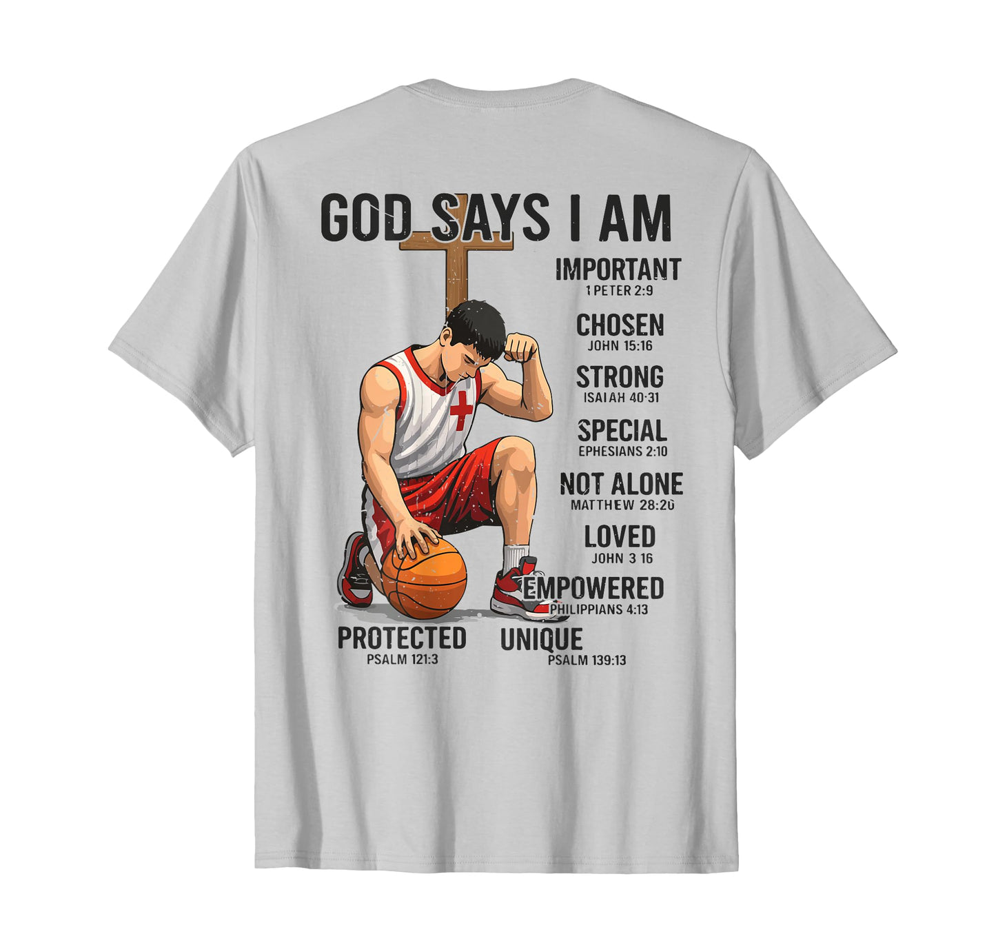 God Says I Am Christian Bible Verse T-Shirt - Unique Graphic Men Women - T-Shirt, Sweatshirt, Hoodie