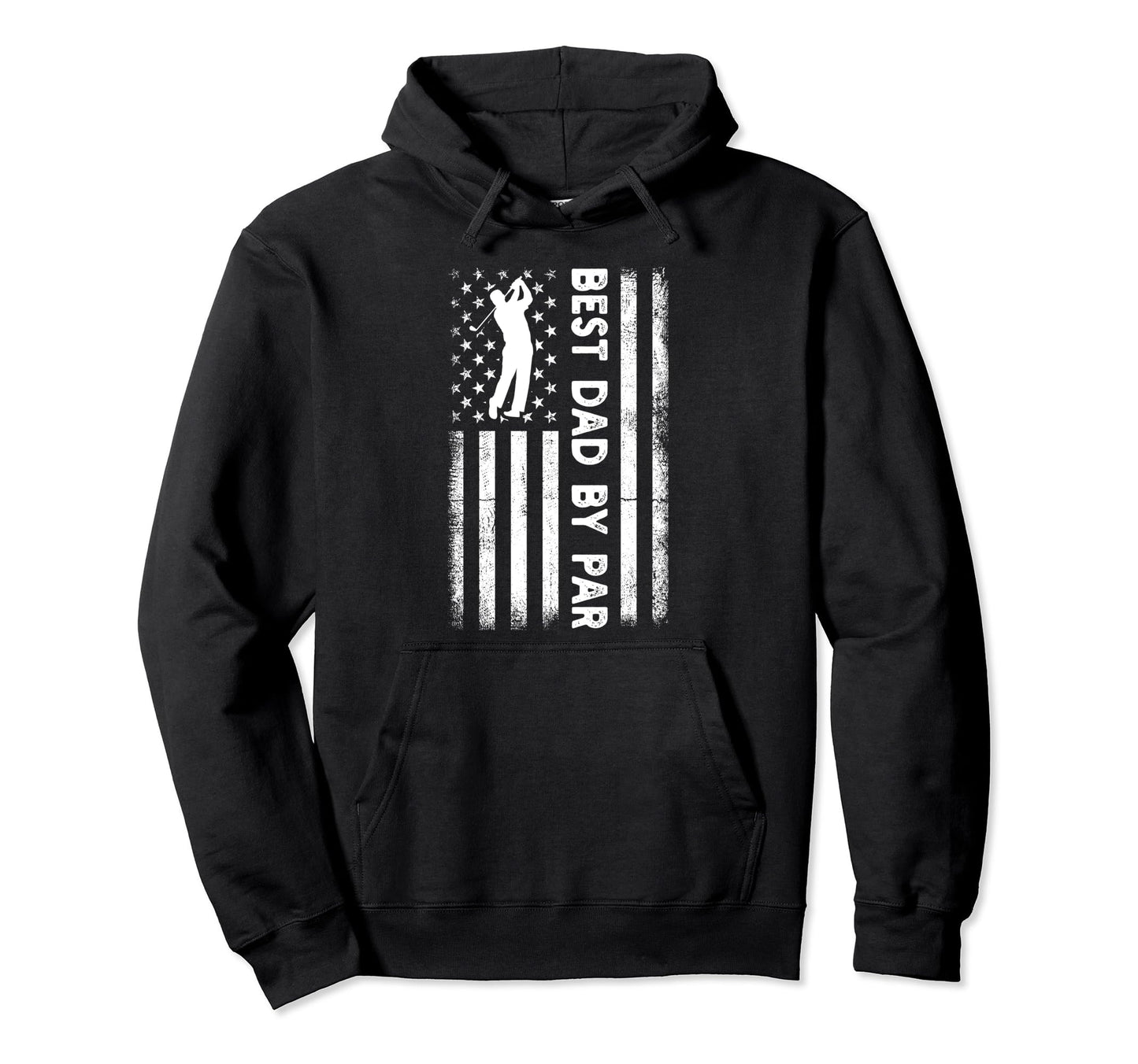 Best Dad Par Golf Usa Flag Funny Hoodie - Casual Everyday Wear for Adults - T-Shirt, Sweatshirt, Hoodie