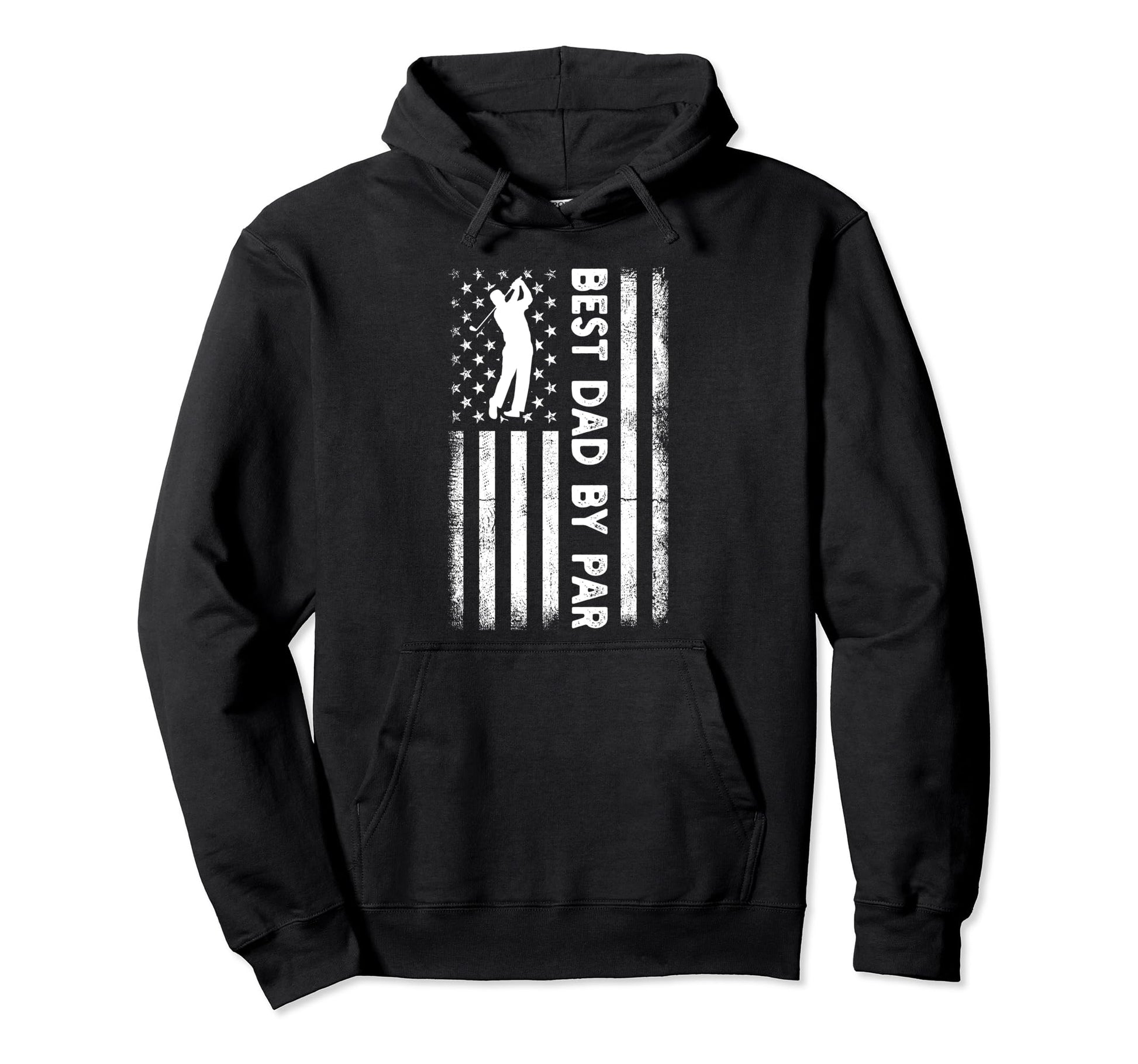 Best Dad Par Golf Usa Flag Funny Hoodie - Casual Everyday Wear for Adults - T-Shirt, Sweatshirt, Hoodie