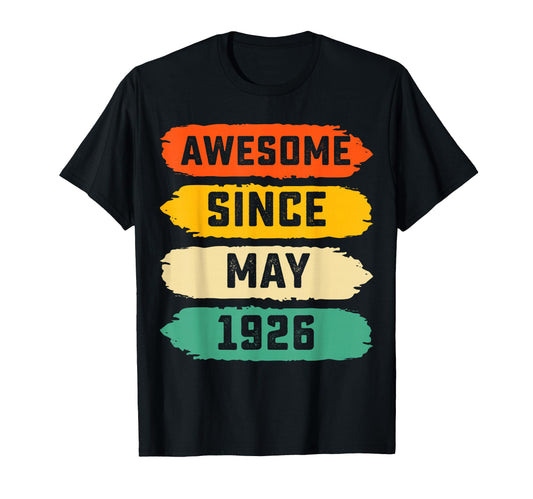 100Th Birthday Gift Awesome Since T-Shirt - Fun Novelty Design for Adults - T-Shirt, Sweatshirt, Hoodie