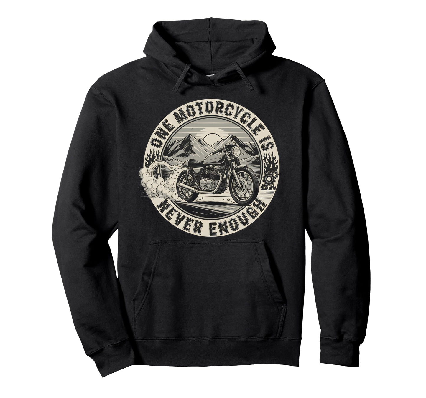 One Motorcycle Is Never Enough Funny Hoodie - Custom Art Print for Adults - T-Shirt, Sweatshirt, Hoodie