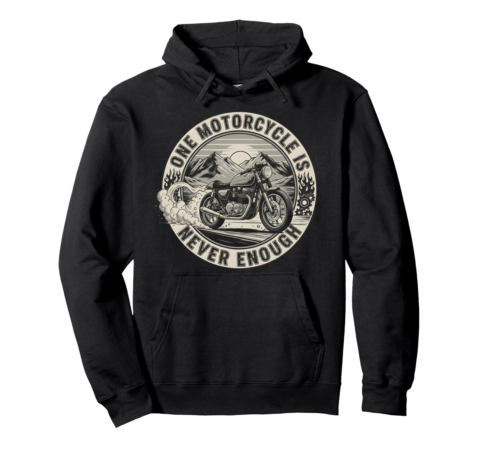 One Motorcycle Is Never Enough Funny Hoodie - Custom Art Print for Adults - T-Shirt, Sweatshirt, Hoodie