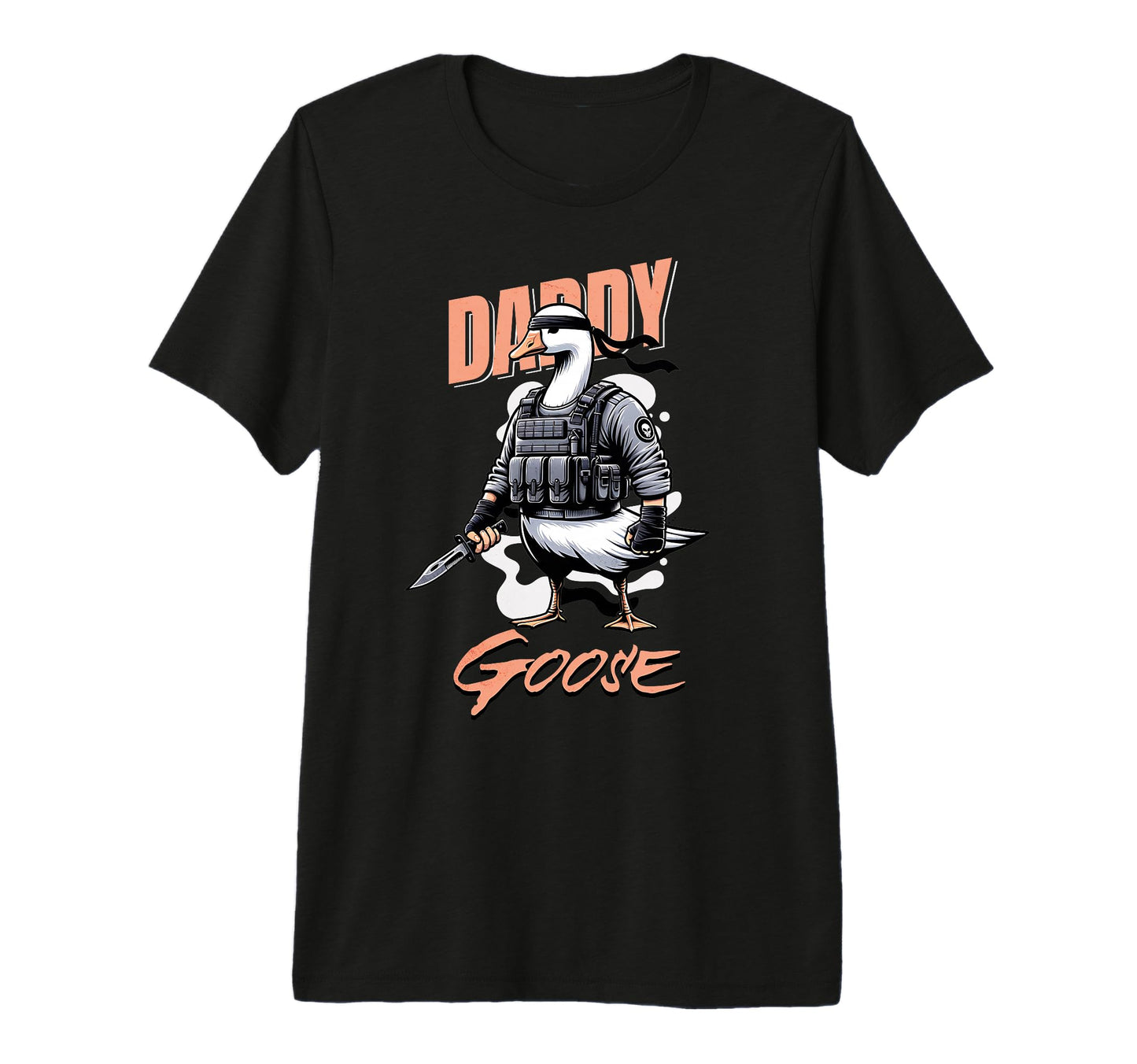 Military Goose Funny Dad Jokes Goose T-Shirt - Trendy Graphic for Adults - T-Shirt, Sweatshirt, Hoodie