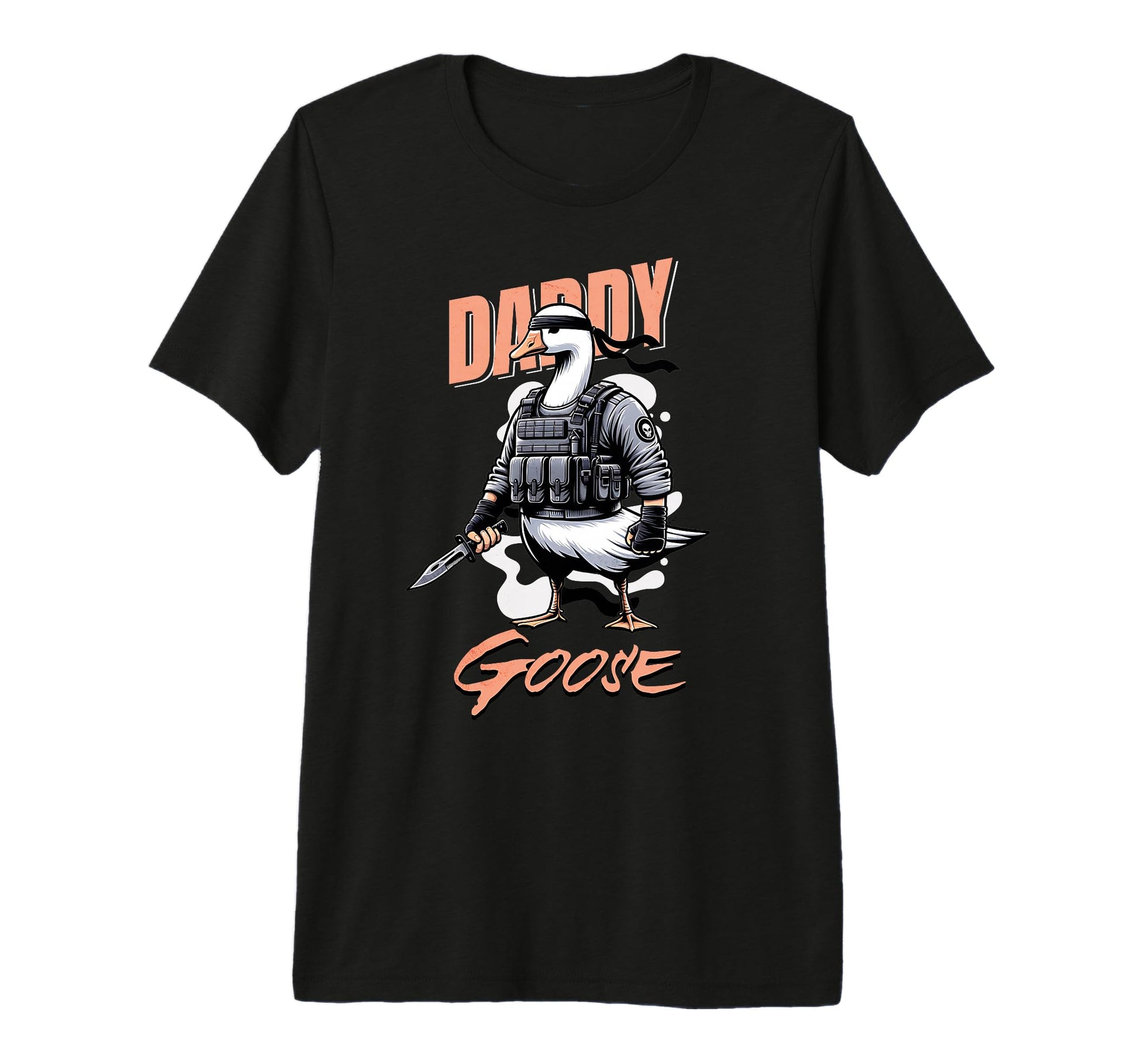 Military Goose Funny Dad Jokes Goose T-Shirt - Trendy Graphic for Adults - T-Shirt, Sweatshirt, Hoodie