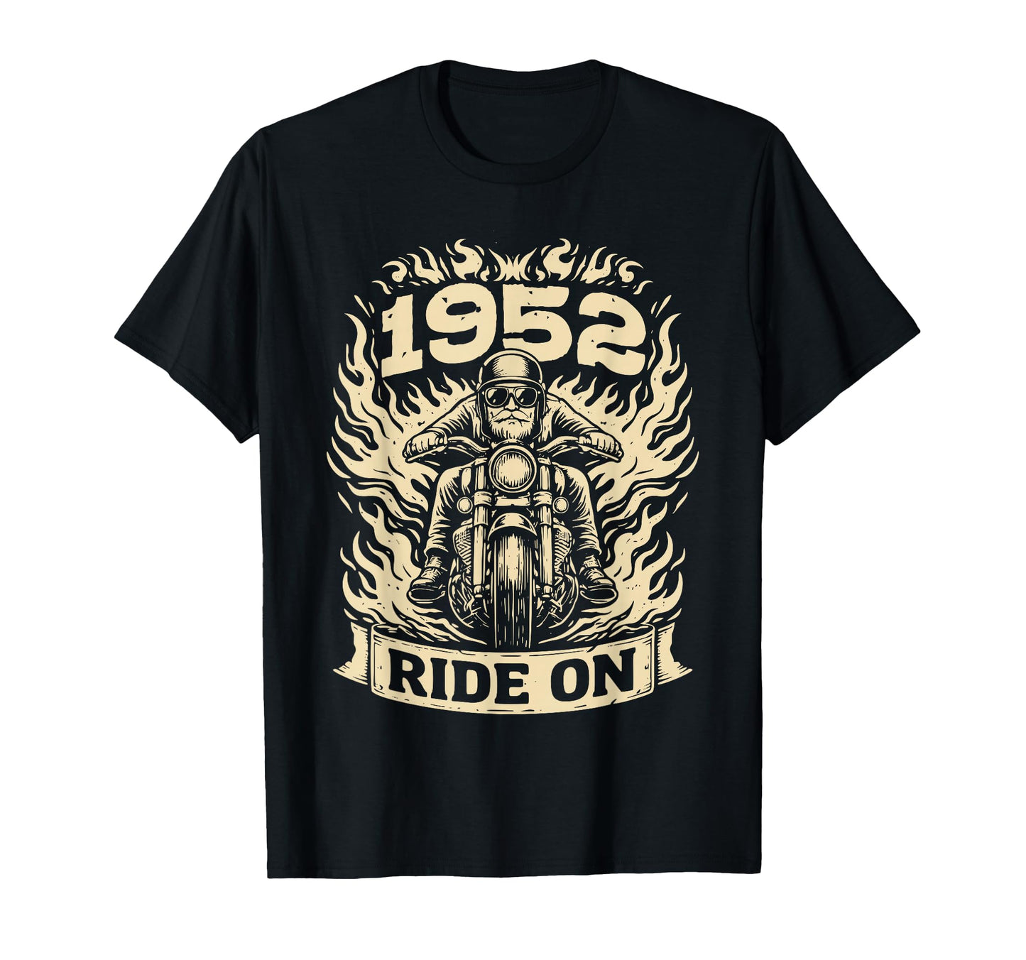 Biker 1952 Ride Birthday Motorcycle T-Shirt - Aesthetic Graphic Unisex - T-Shirt, Sweatshirt, Hoodie