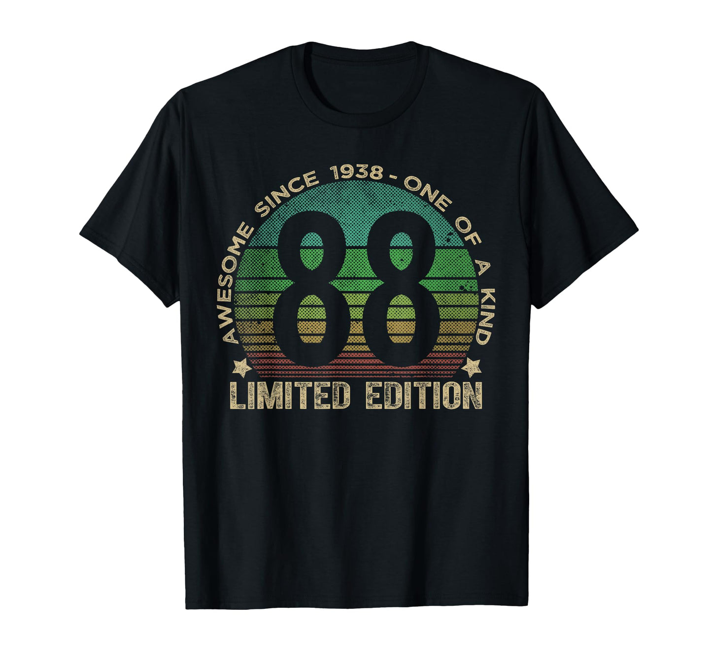 88 Year Old Gifts 1938 88Th Birthday T-Shirt - Custom Art Print for Adults - T-Shirt, Sweatshirt, Hoodie