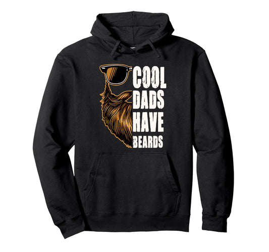 Bearded Dad Daddy Fathers Day Dads Hoodie - Fun Novelty Design for Adults - T-Shirt, Sweatshirt, Hoodie