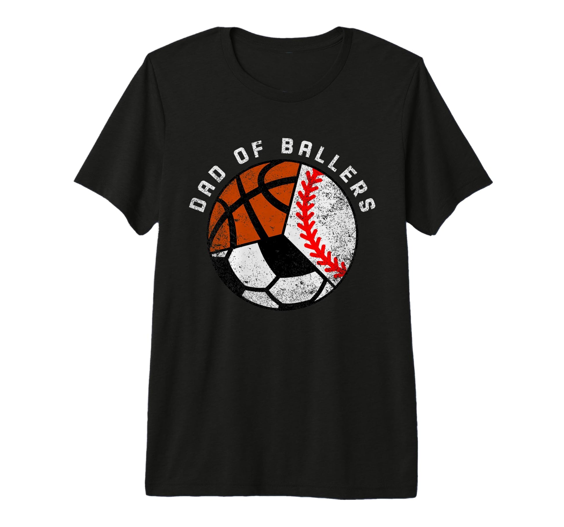 Mens Dad Ballers Funny Baseball Soccer T-Shirt - Novelty Apparel Men Women - T-Shirt, Sweatshirt, Hoodie