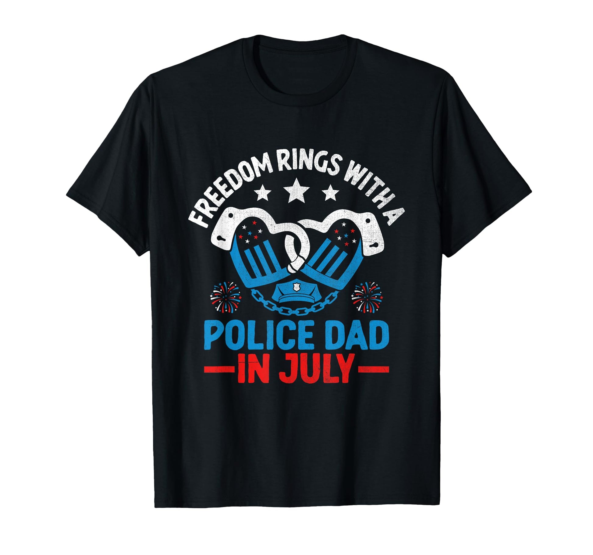 Funny Police Dad 4Th July American T-Shirt - Aesthetic Graphic Men Women - T-Shirt, Sweatshirt, Hoodie