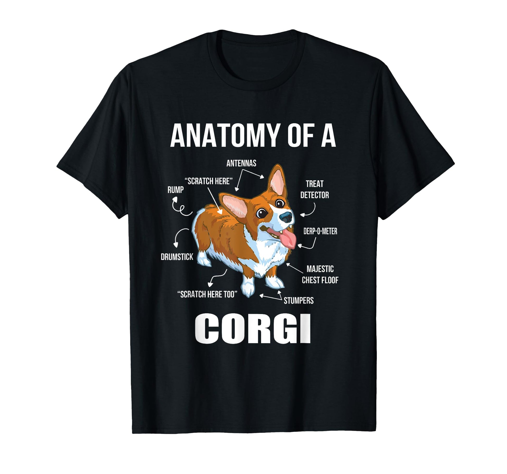 Anatomy Corgi Funny Dog T-Shirt - Custom Art Print Men Women - T-Shirt, Sweatshirt, Hoodie