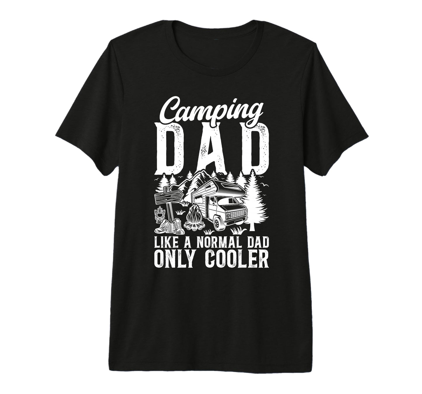 Mens Camping Dad Camper Dad Camping T-Shirt - Custom Art Print for Adults - T-Shirt, Sweatshirt, Hoodie