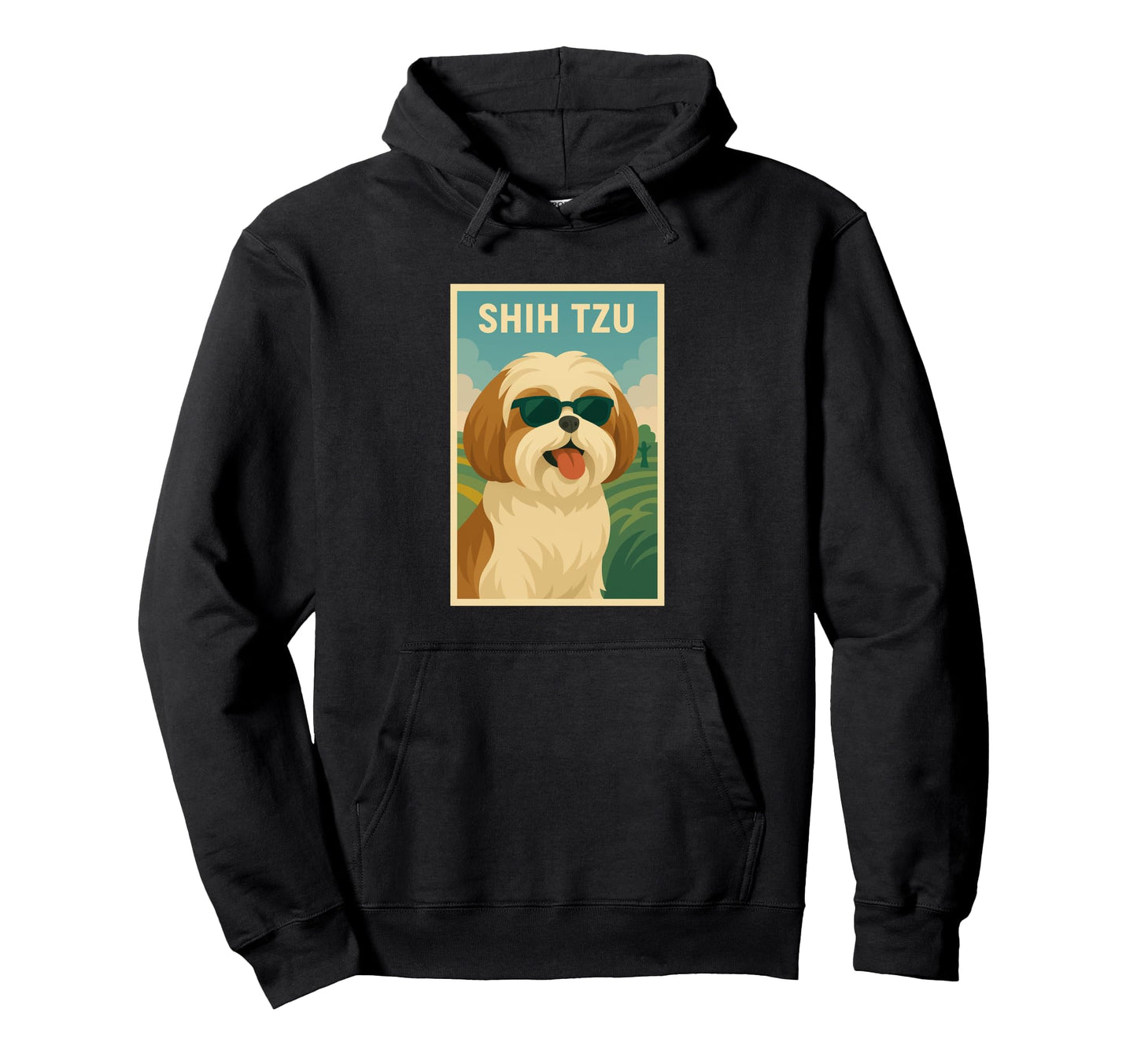 Shih Tzu Art Minimalist Pop Art Hoodie - Unique Graphic Unisex - T-Shirt, Sweatshirt, Hoodie