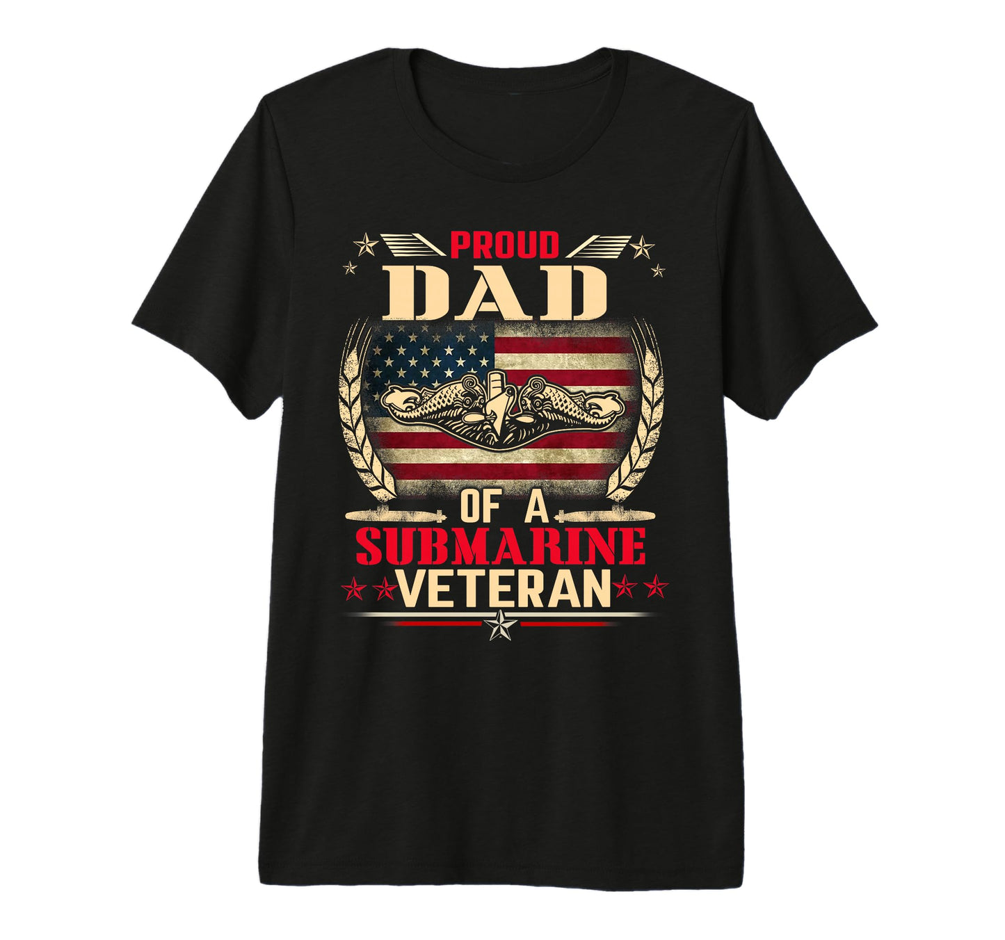 Proud Dad Submarine Veteran Funny T-Shirt - Graphic Print for Adults - T-Shirt, Sweatshirt, Hoodie