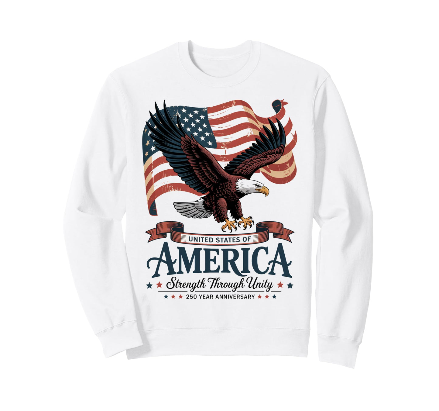 Mens American Flag Him 4Th July Sweatshirt - Minimalist Print for Adults - T-Shirt, Sweatshirt, Hoodie