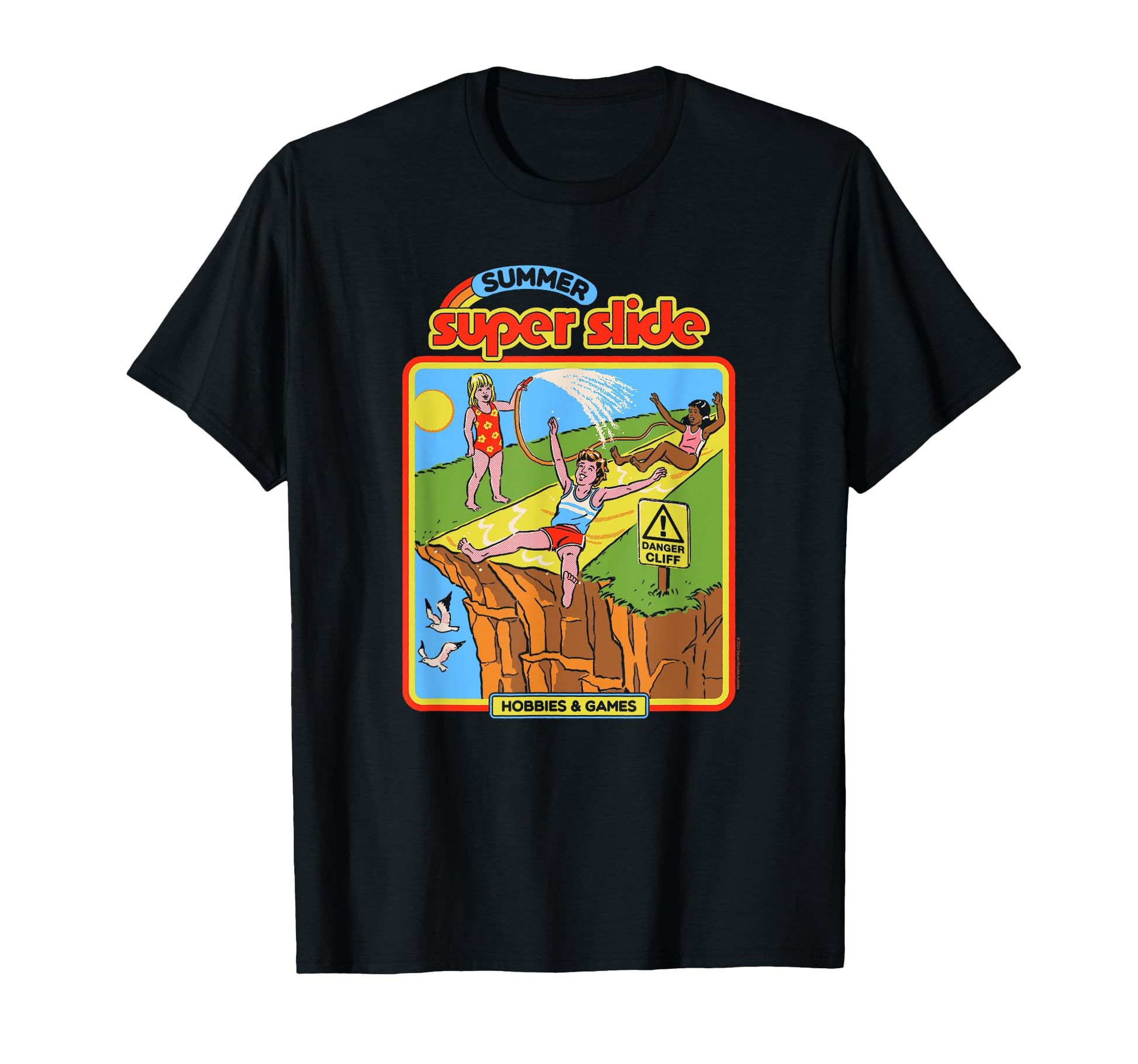 Steven Rhodes Summer Super Slide T-Shirt - Custom Art Print Men Women - T-Shirt, Sweatshirt, Hoodie