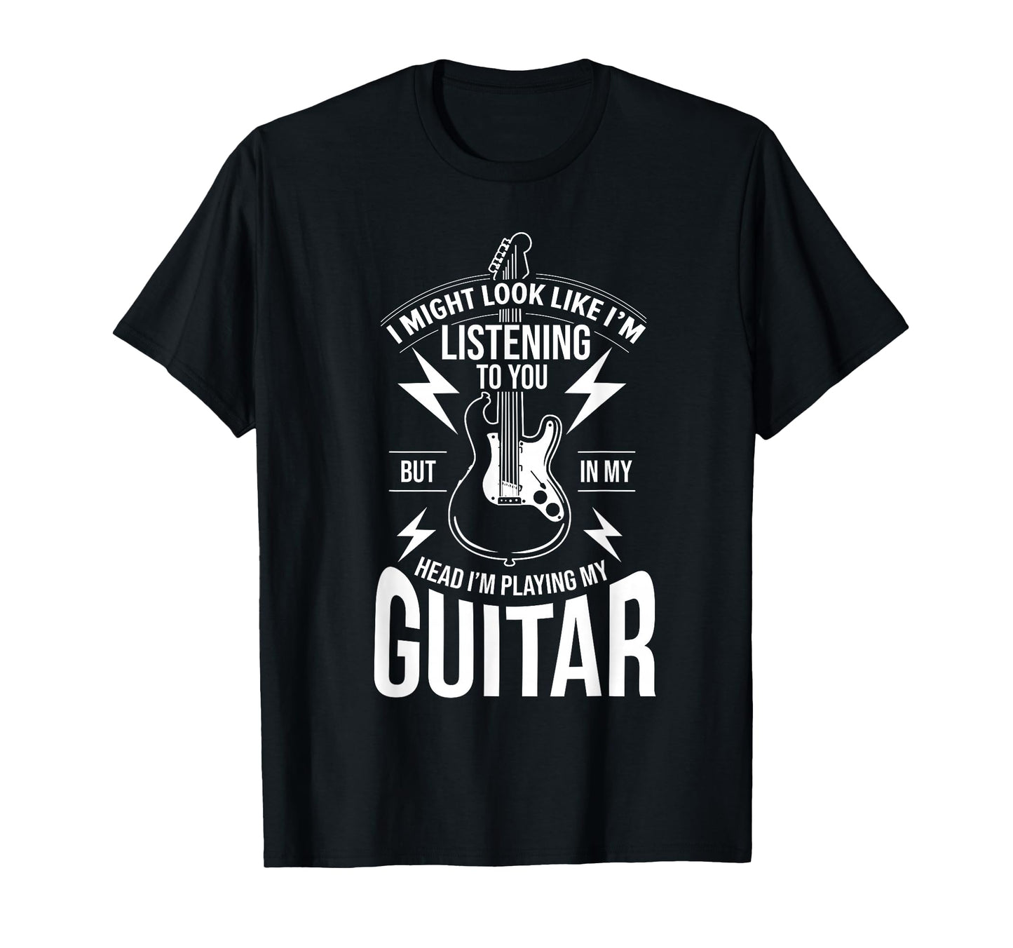 I Might Like Im Listening To You Guitar T-Shirt - Aesthetic Graphic Unisex - T-Shirt, Sweatshirt, Hoodie