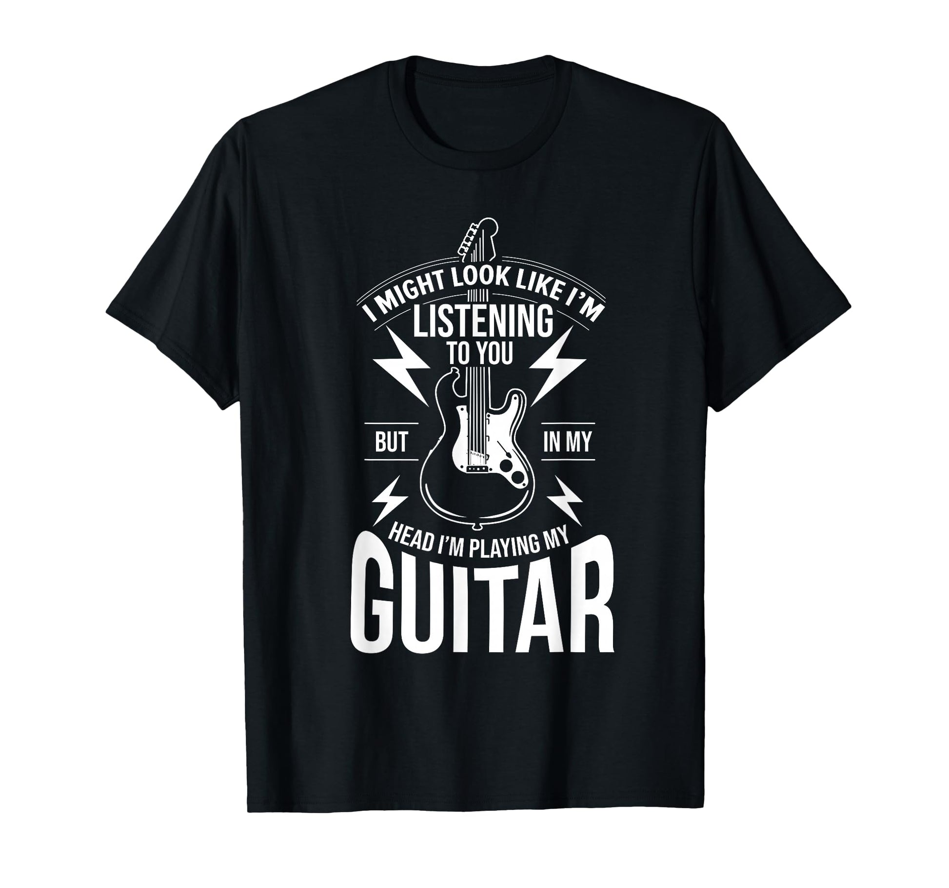 I Might Like Im Listening To You Guitar T-Shirt - Aesthetic Graphic Unisex - T-Shirt, Sweatshirt, Hoodie