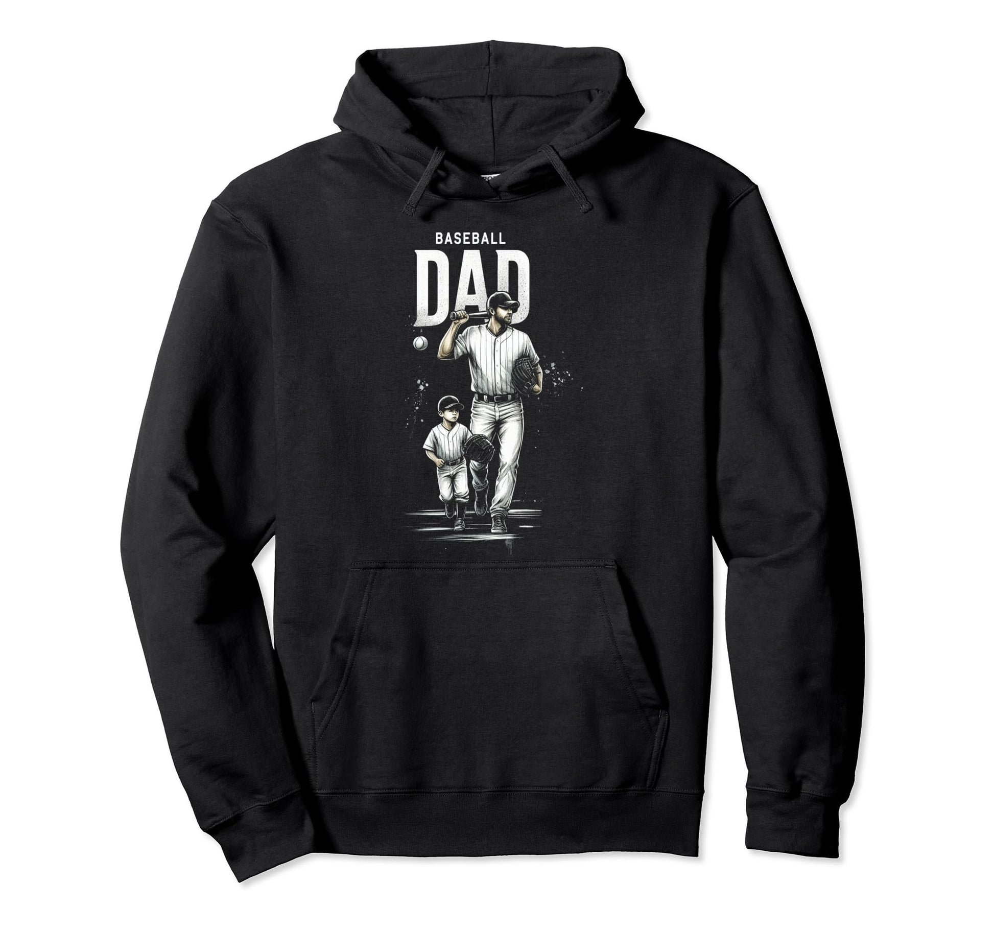 Baseball Dad Fathers Day Hoodie - Streetwear Style Unisex - T-Shirt, Sweatshirt, Hoodie