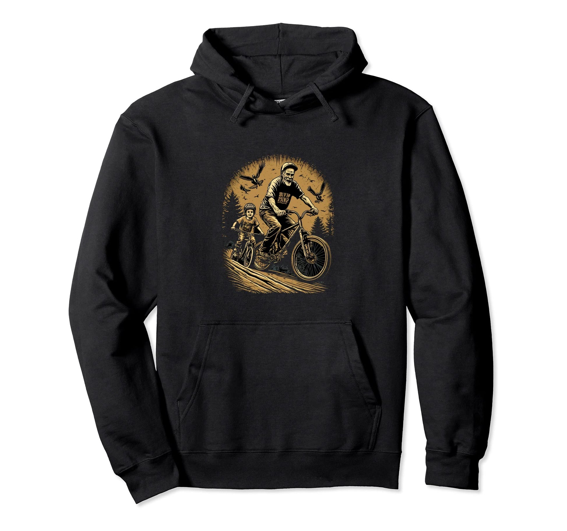 Cycling Bmx Biker Dad Son Cyclist Hoodie - Fun Novelty Design Men Women - T-Shirt, Sweatshirt, Hoodie