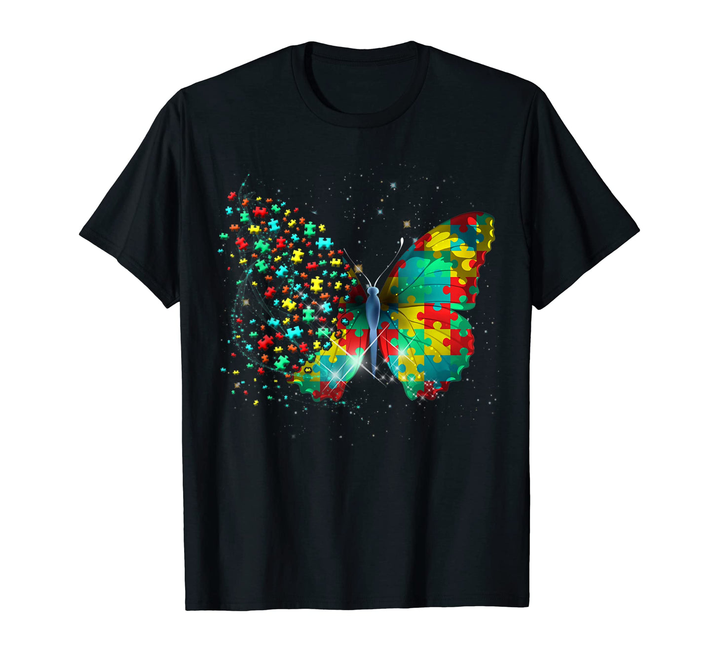 Autism Awareness Butterfly Peace Lover T-Shirt - Novelty Apparel Unisex - T-Shirt, Sweatshirt, Hoodie