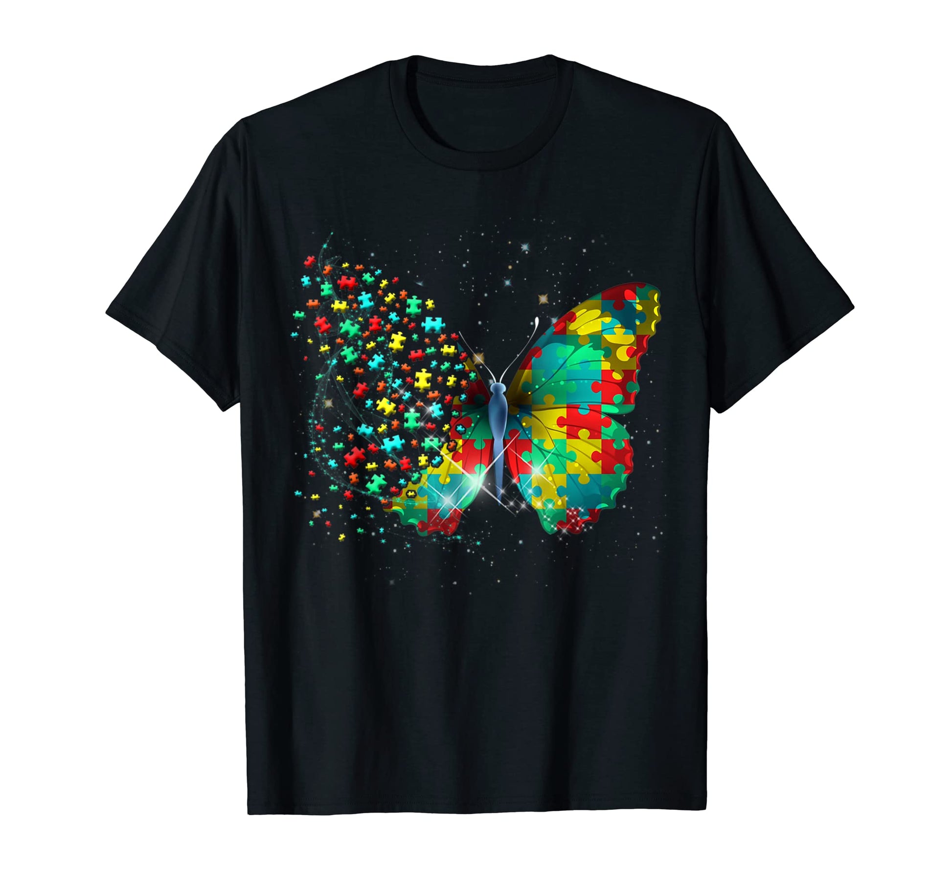 Autism Awareness Butterfly Peace Lover T-Shirt - Novelty Apparel Unisex - T-Shirt, Sweatshirt, Hoodie