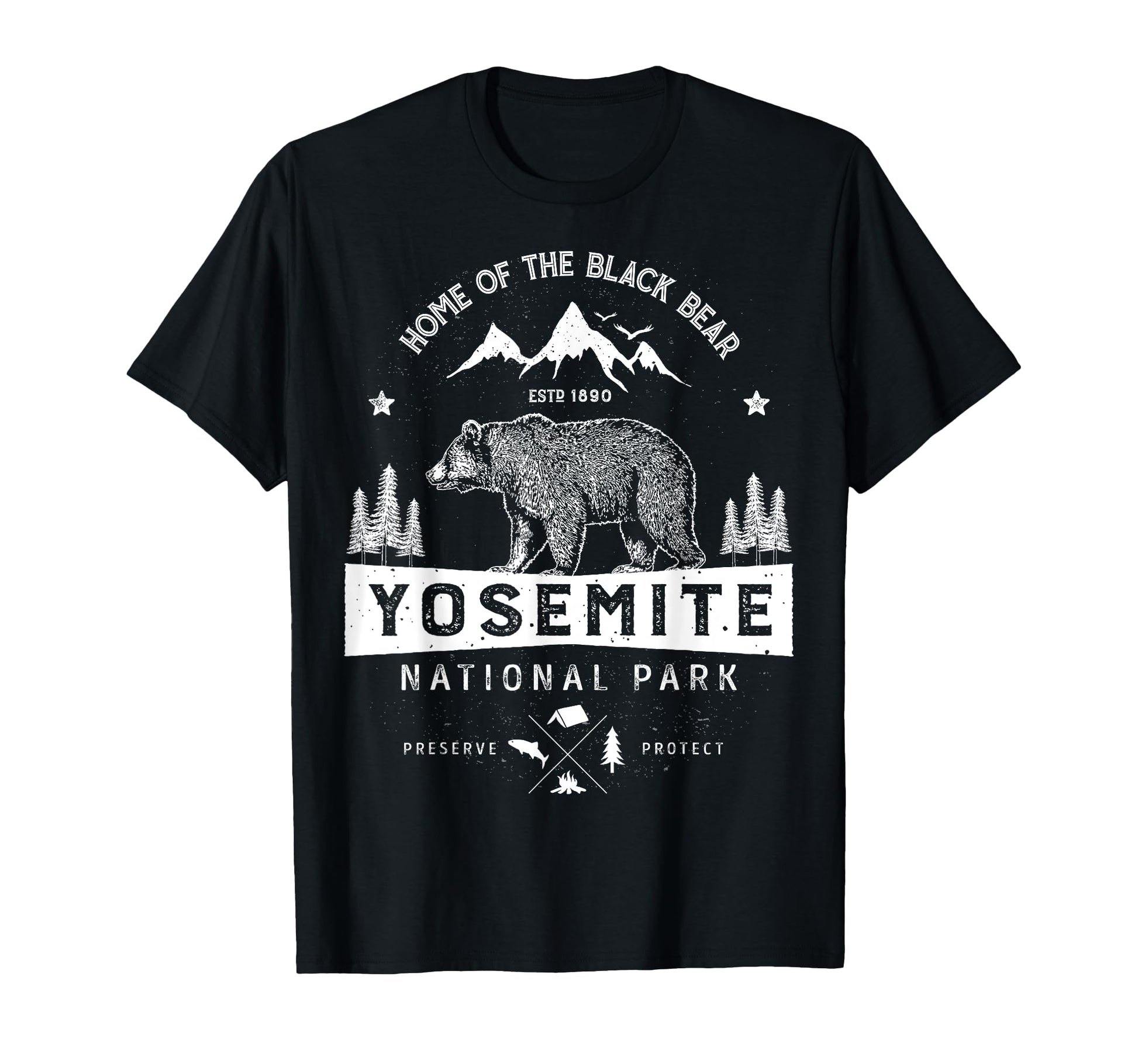 Yosemite National Park California Bear T-Shirt - Graphic Print for Adults - T-Shirt, Sweatshirt, Hoodie