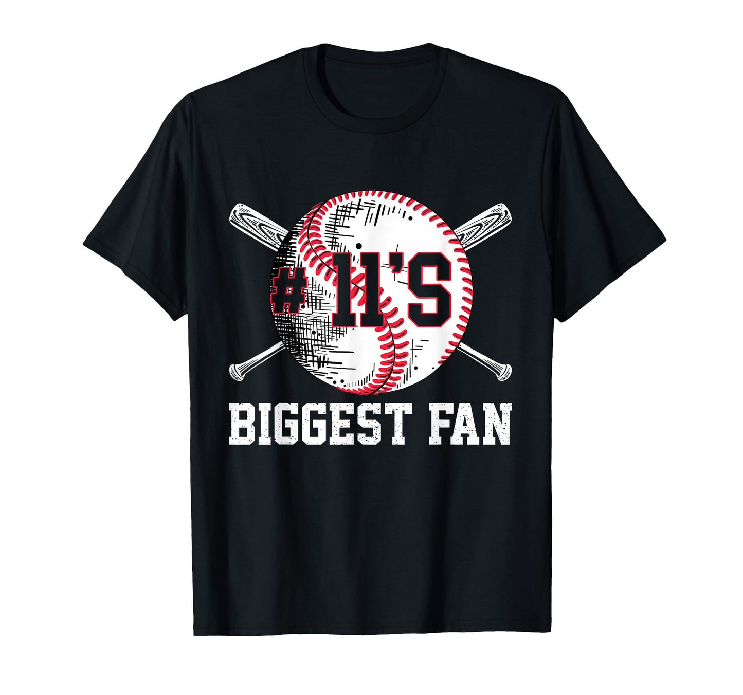 Number 11 Baseball Biggest Fan Mom T-Shirt - Streetwear Style for Adults - T-Shirt, Sweatshirt, Hoodie
