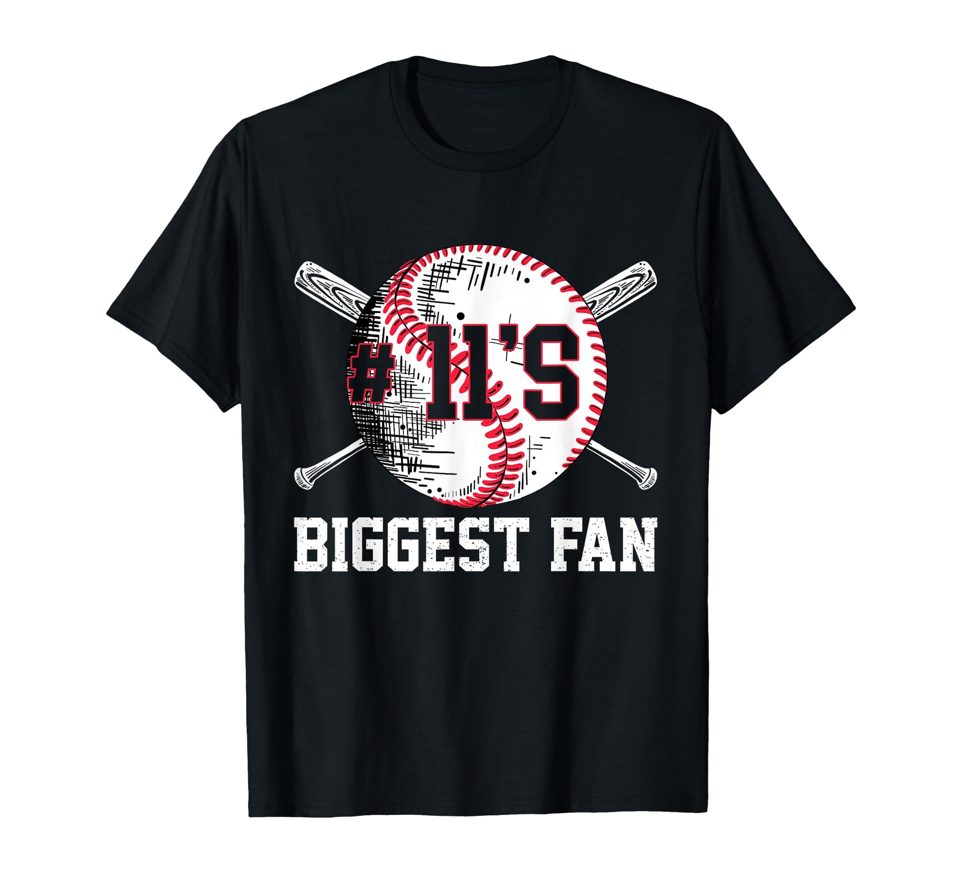 Number 11 Baseball Biggest Fan Mom T-Shirt - Streetwear Style for Adults - T-Shirt, Sweatshirt, Hoodie