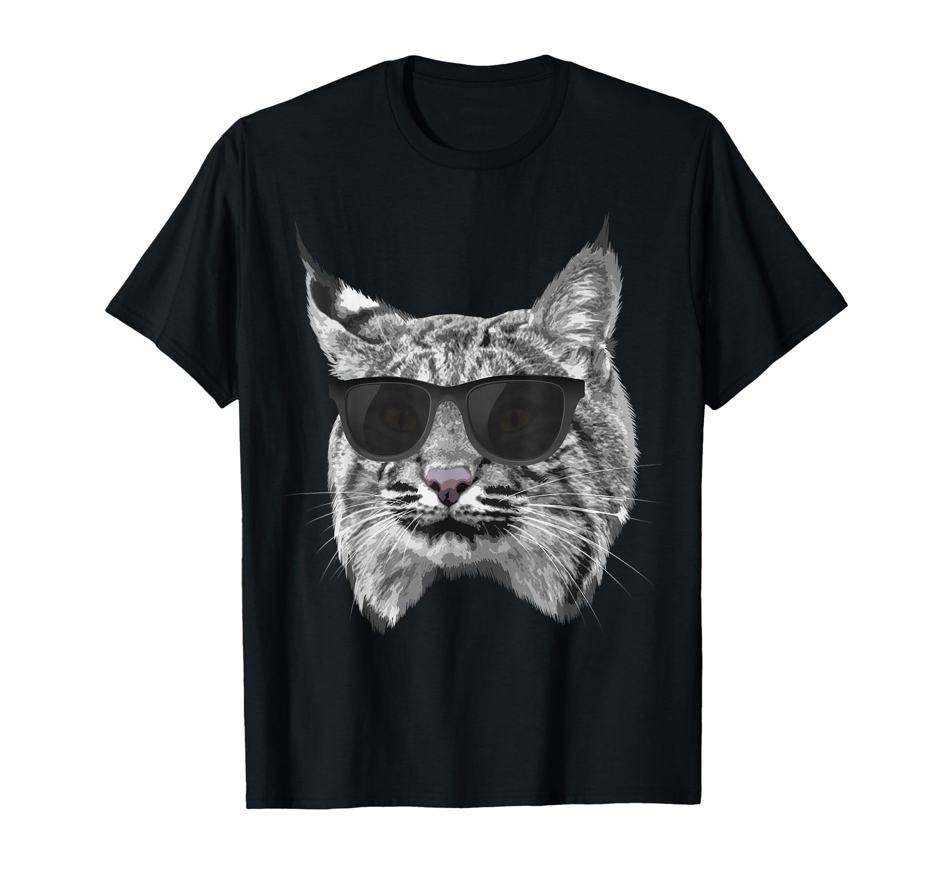 Bobcat Bobcats Sunglasses Animal Lover T-Shirt - Aesthetic Graphic Unisex - T-Shirt, Sweatshirt, Hoodie