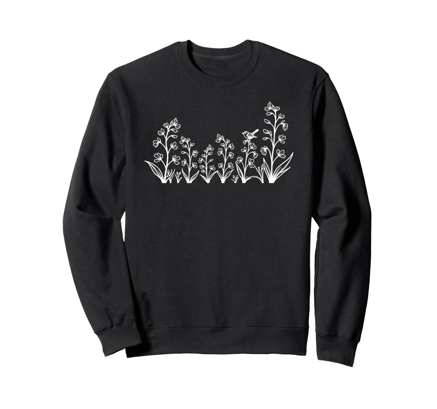 Pop Art Virginia Bluebells And Wren Sweatshirt - Unique Graphic Men Women - T-Shirt, Sweatshirt, Hoodie