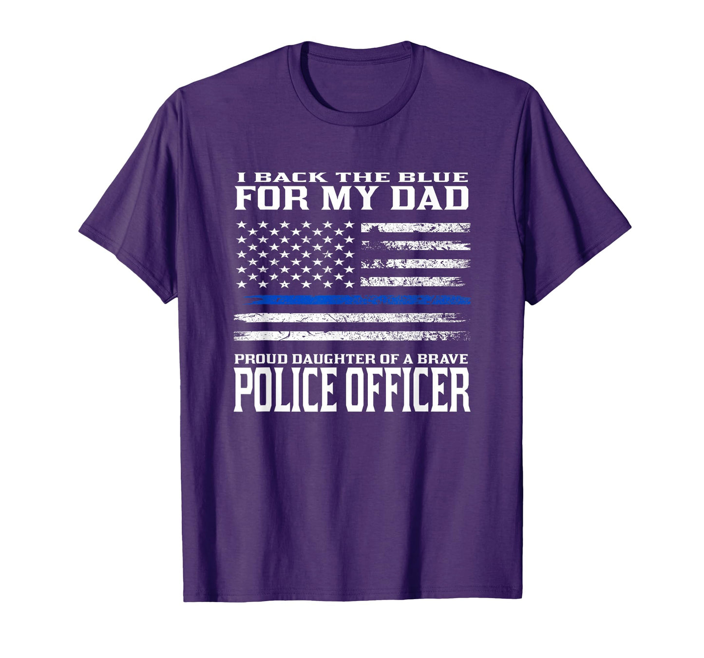 Thin Blue Line Proud Daughter Police T-Shirt - Custom Art Print Men Women - T-Shirt, Sweatshirt, Hoodie