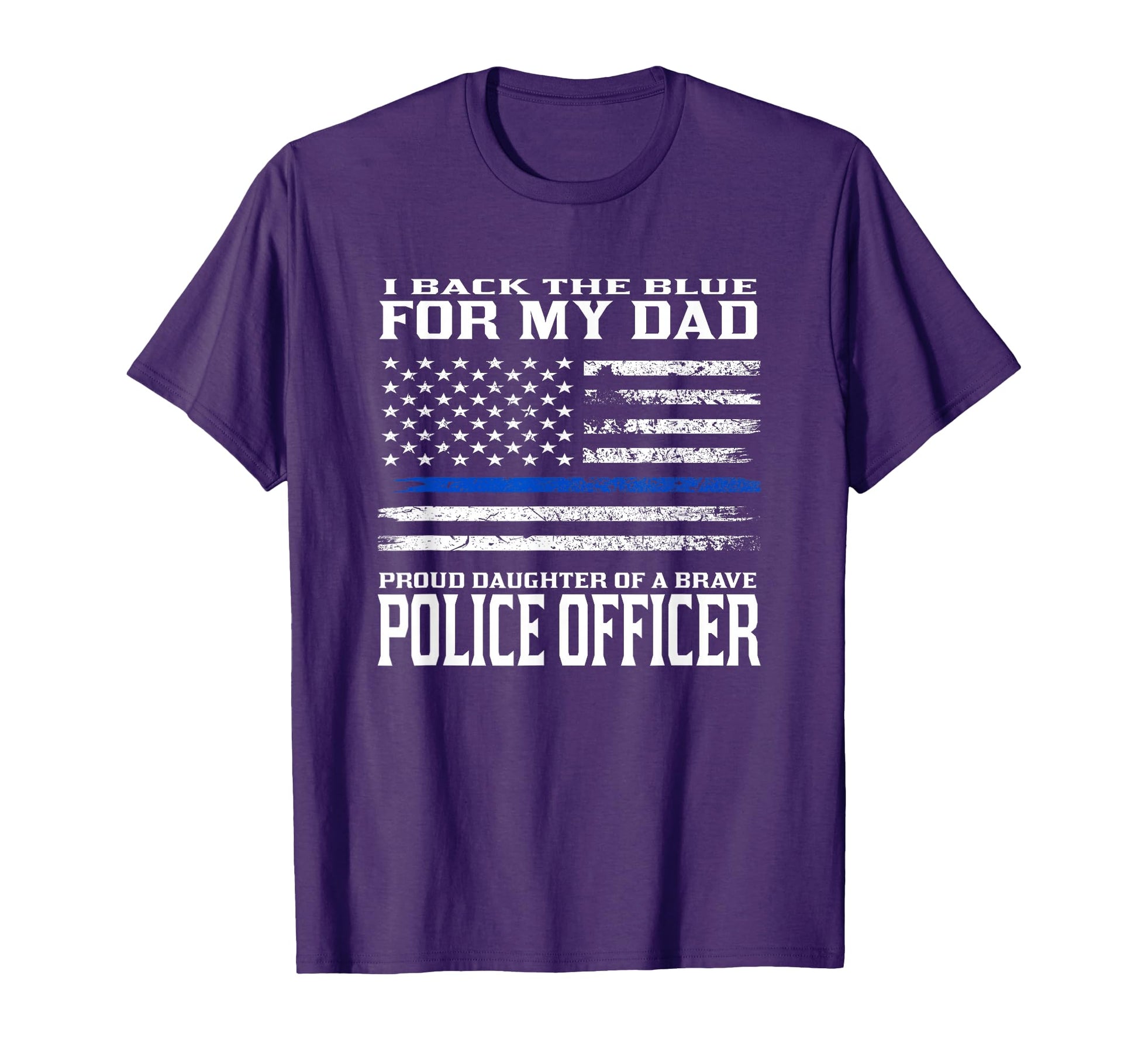 Thin Blue Line Proud Daughter Police T-Shirt - Custom Art Print Men Women - T-Shirt, Sweatshirt, Hoodie