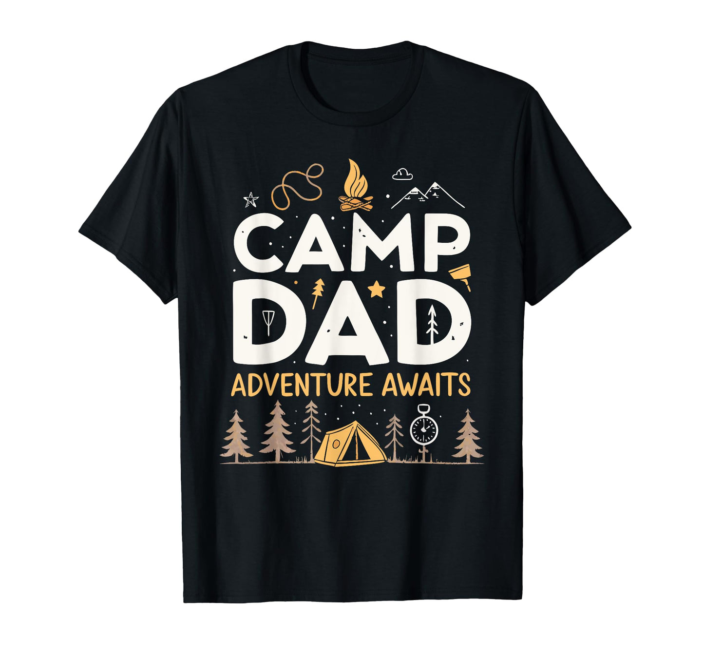 Fathers Day Adventure Awaits Camping T-Shirt - Minimalist Print Men Women - T-Shirt, Sweatshirt, Hoodie