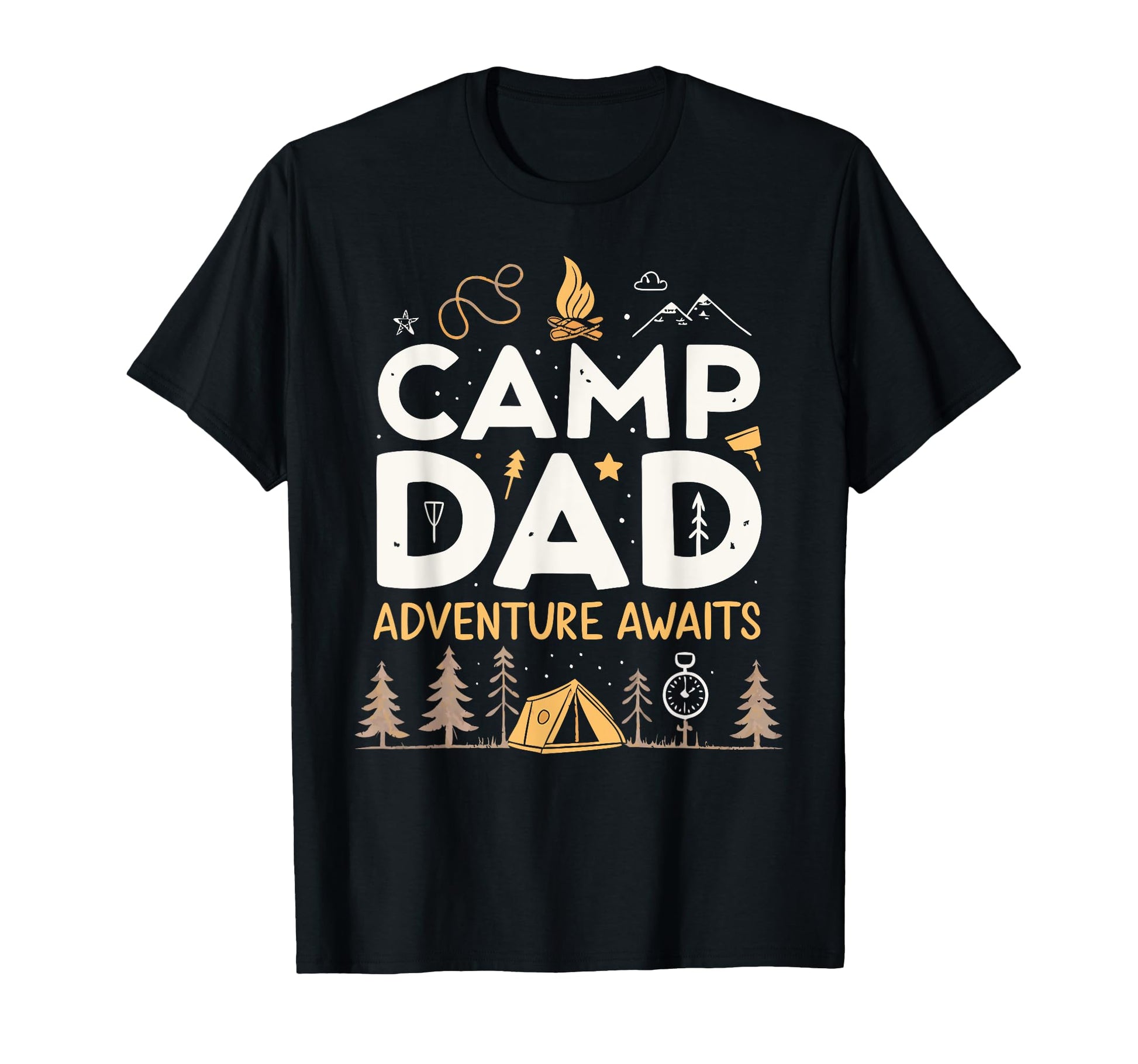Fathers Day Adventure Awaits Camping T-Shirt - Minimalist Print Men Women - T-Shirt, Sweatshirt, Hoodie