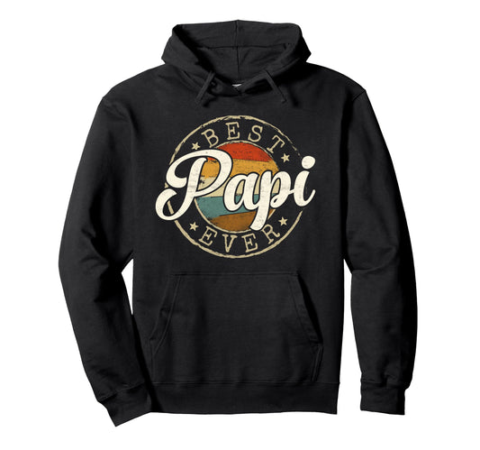 Best Papi Ever Stamp Fathers Day Dad To Be Hoodie - Unique Graphic Unisex - T-Shirt, Sweatshirt, Hoodie