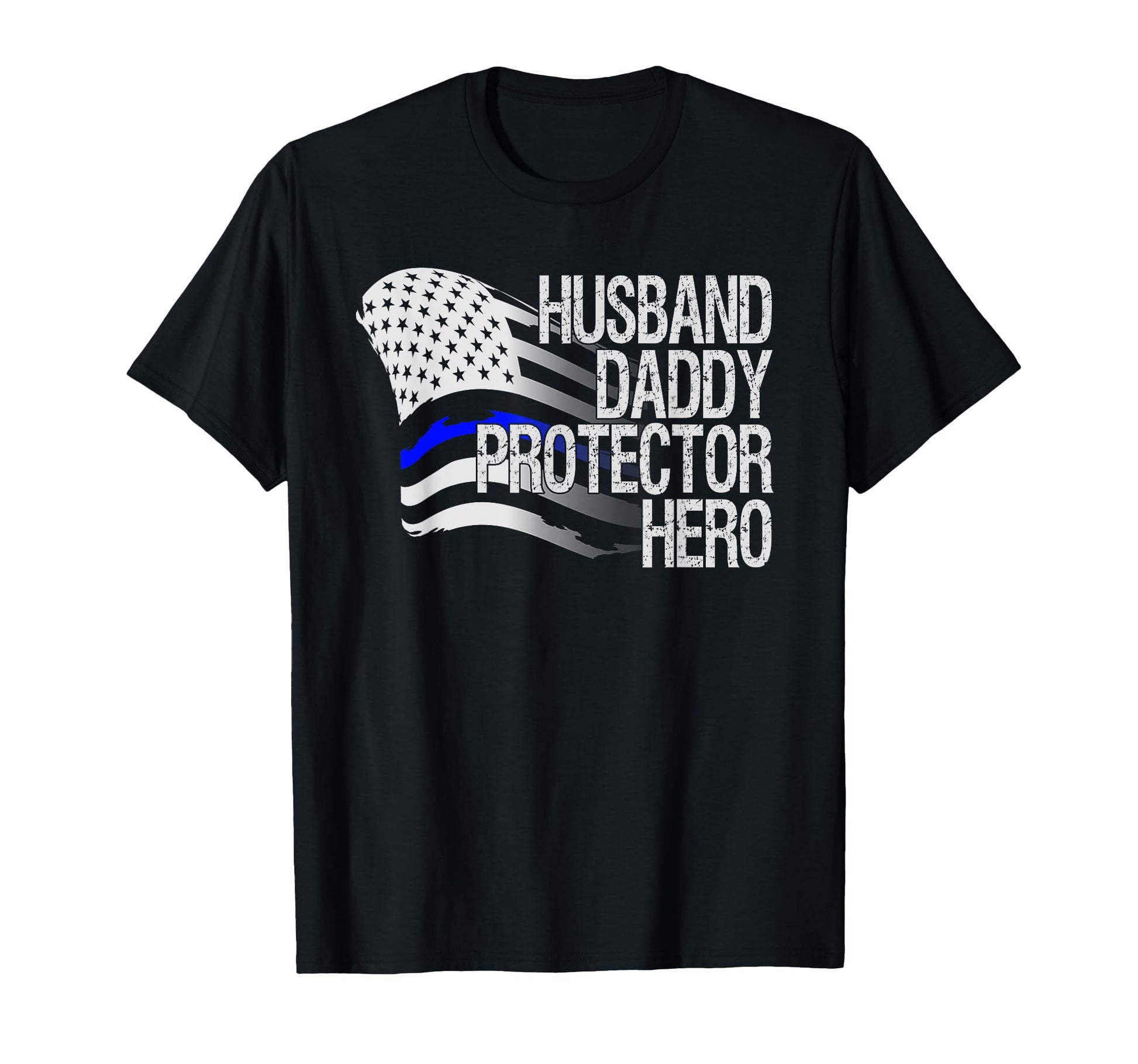 Thin Blue Line Police Husband Daddy T-Shirt - Aesthetic Graphic Men Women - T-Shirt, Sweatshirt, Hoodie