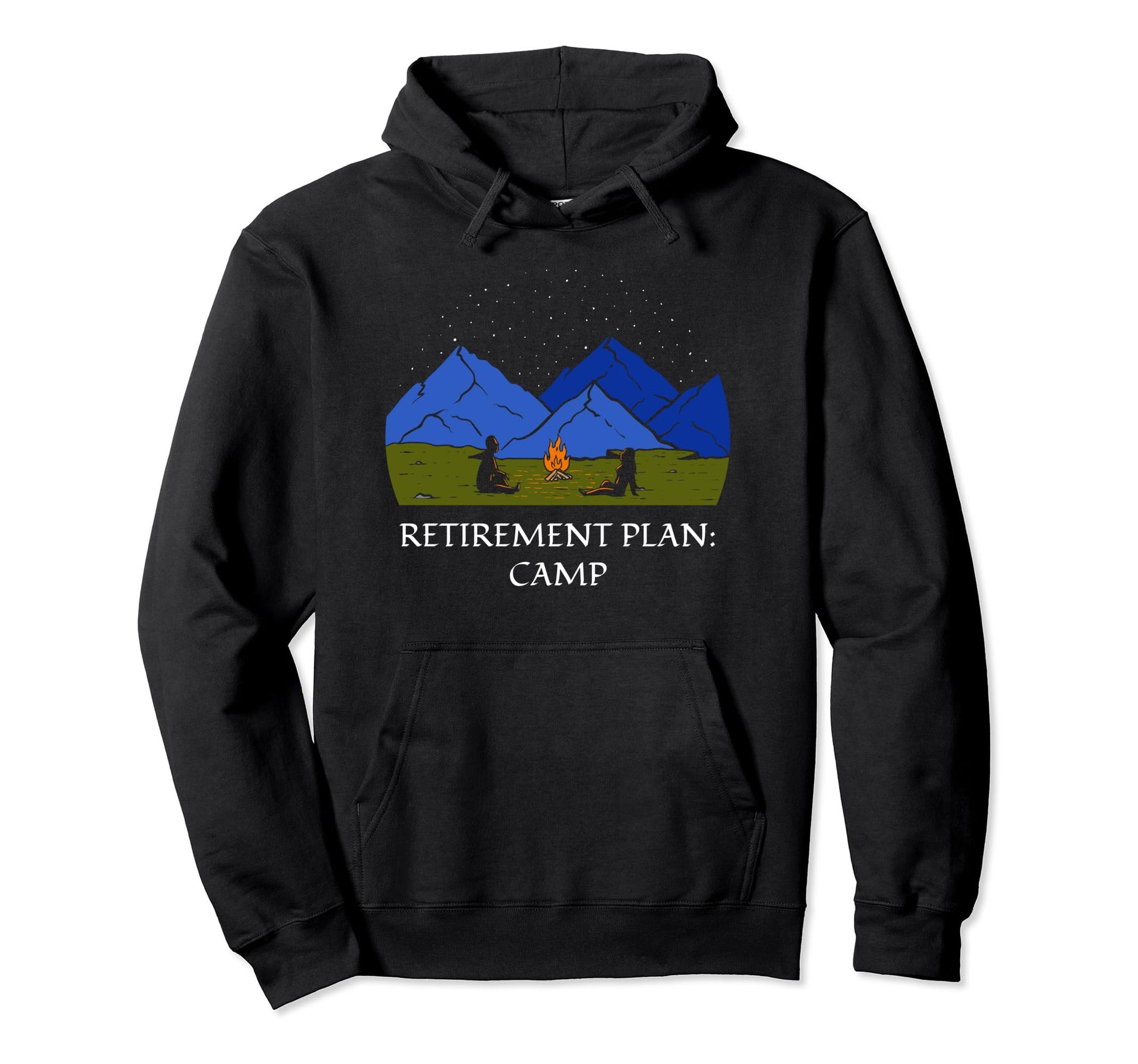 Retirement Plan Camp Retired Camping Hoodie - Graphic Print for Adults - T-Shirt, Sweatshirt, Hoodie