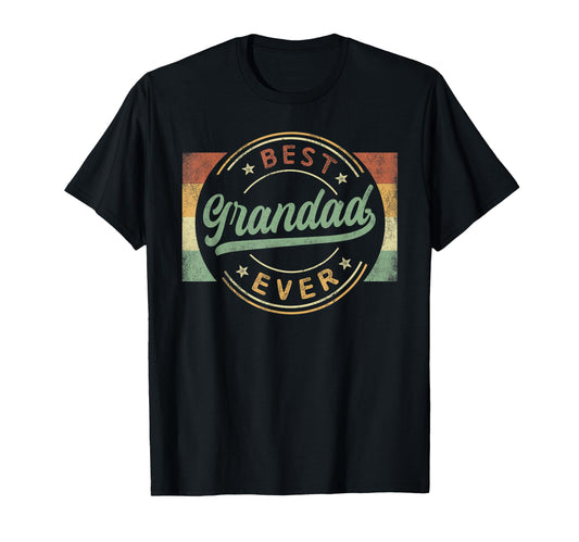Best Grandad Ever Emblem Fathers T-Shirt - Casual Everyday Wear Men Women - T-Shirt, Sweatshirt, Hoodie