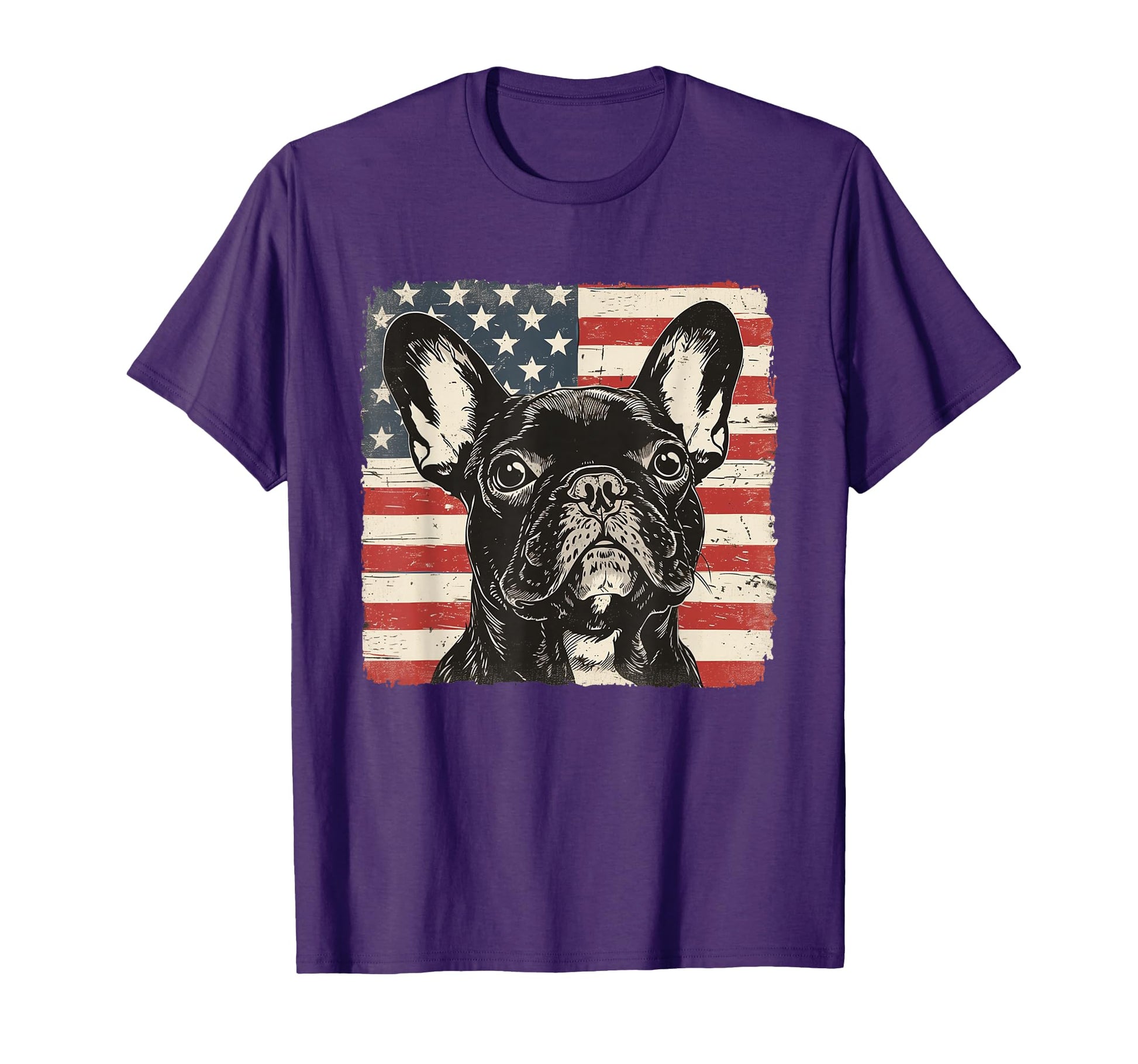 French Bulldog Dog Pop Art Usa Flag July 4Th T-Shirt - Graphic Print Unisex - T-Shirt, Sweatshirt, Hoodie