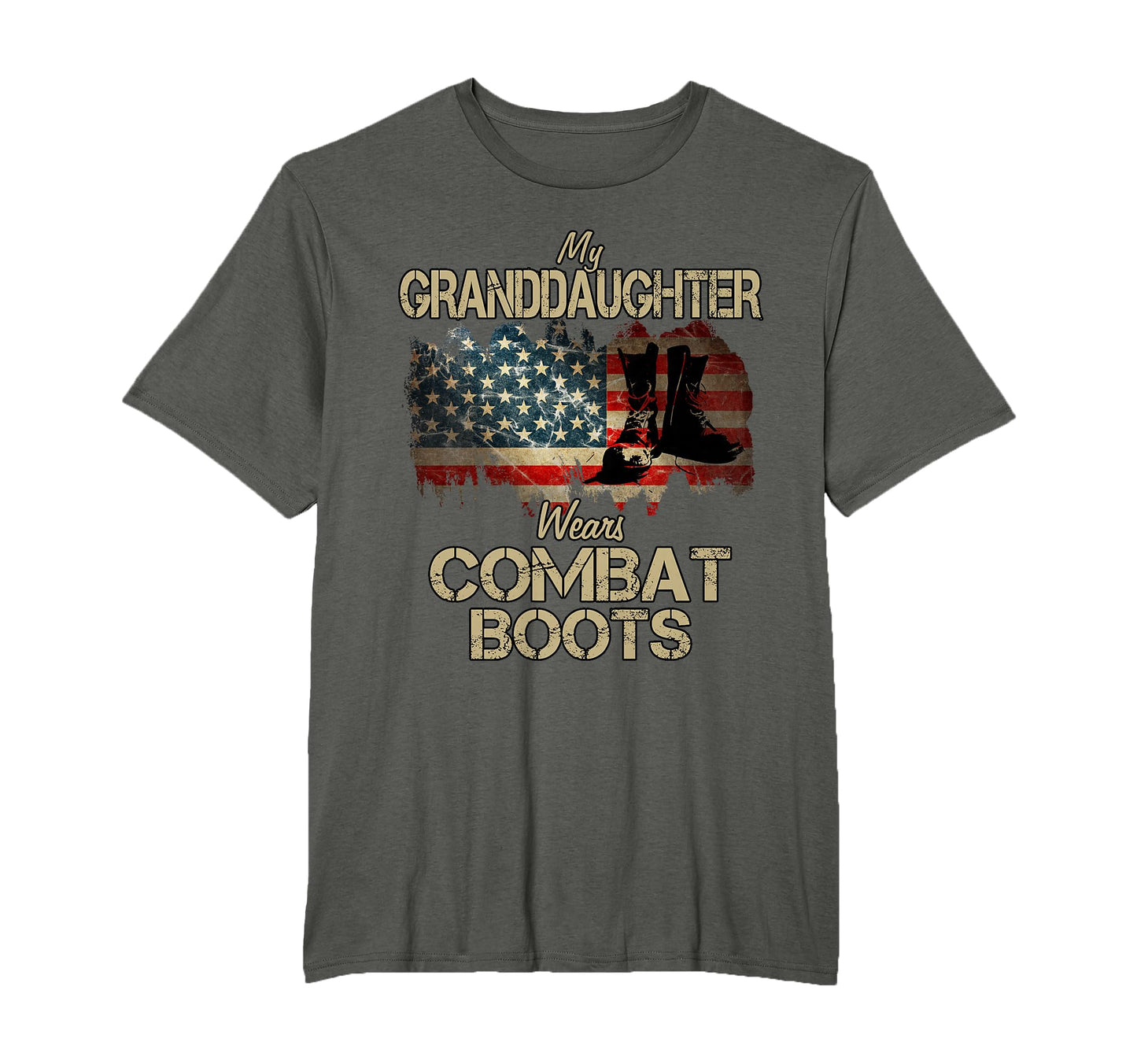 My Granddaughter Wears Combat Boots T-Shirt - Trendy Graphic for Adults - T-Shirt, Sweatshirt, Hoodie