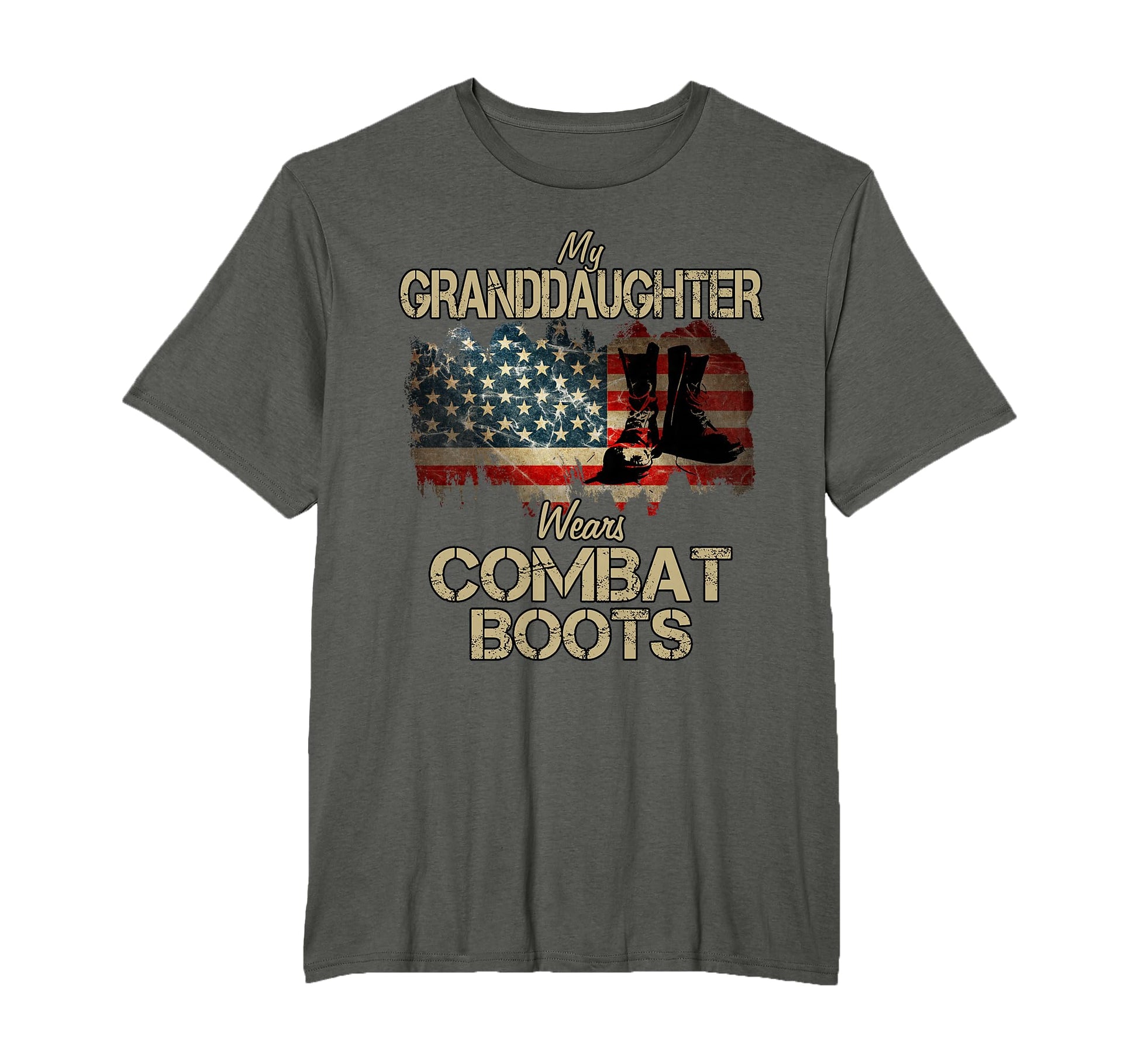 My Granddaughter Wears Combat Boots T-Shirt - Trendy Graphic for Adults - T-Shirt, Sweatshirt, Hoodie