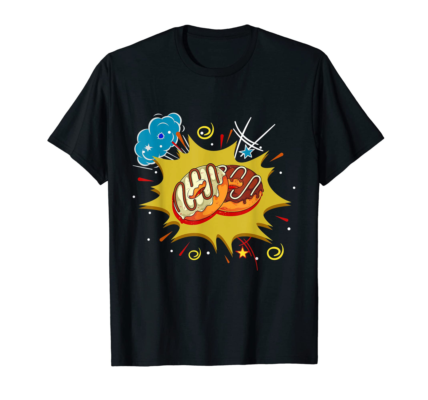 Glazed Doughnuts Snacks Food Lover T-Shirt - Novelty Apparel Men Women - T-Shirt, Sweatshirt, Hoodie